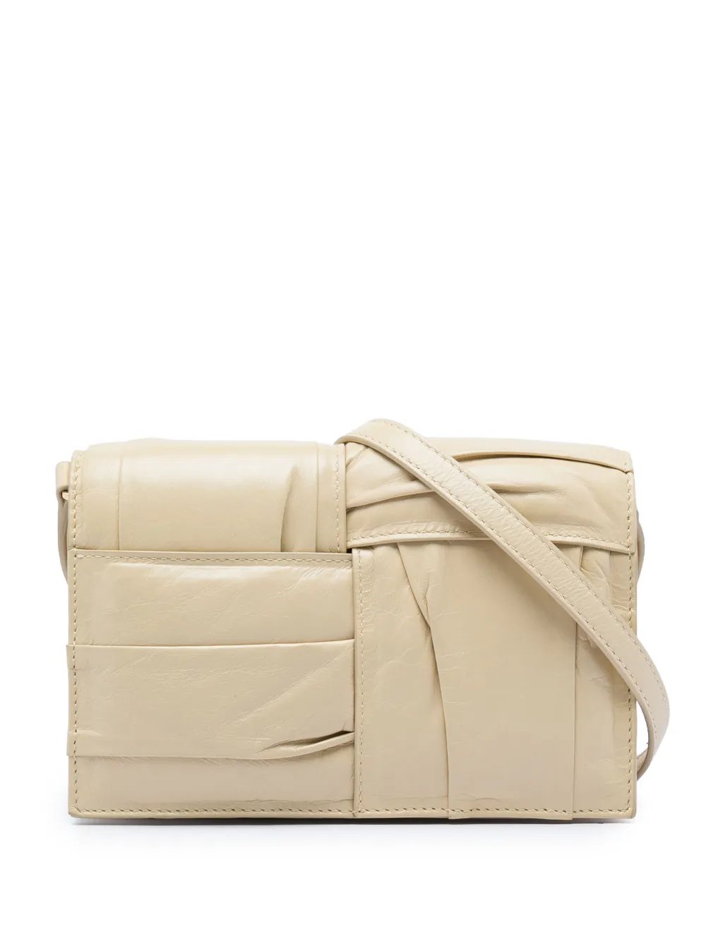 2012-2026 Mini Calfskin Intrecciato Pleated Cassette crossbody bag