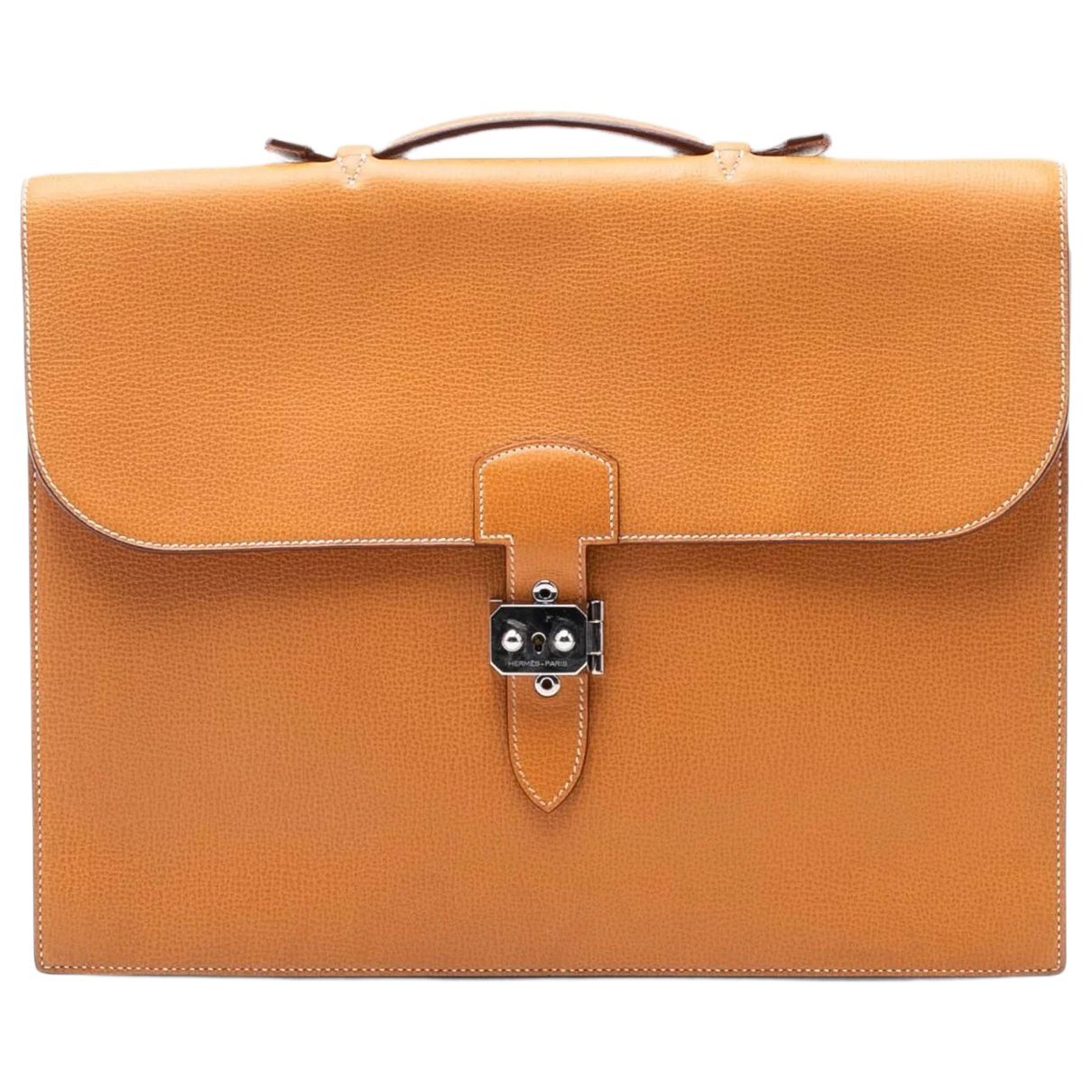 H leather handbag