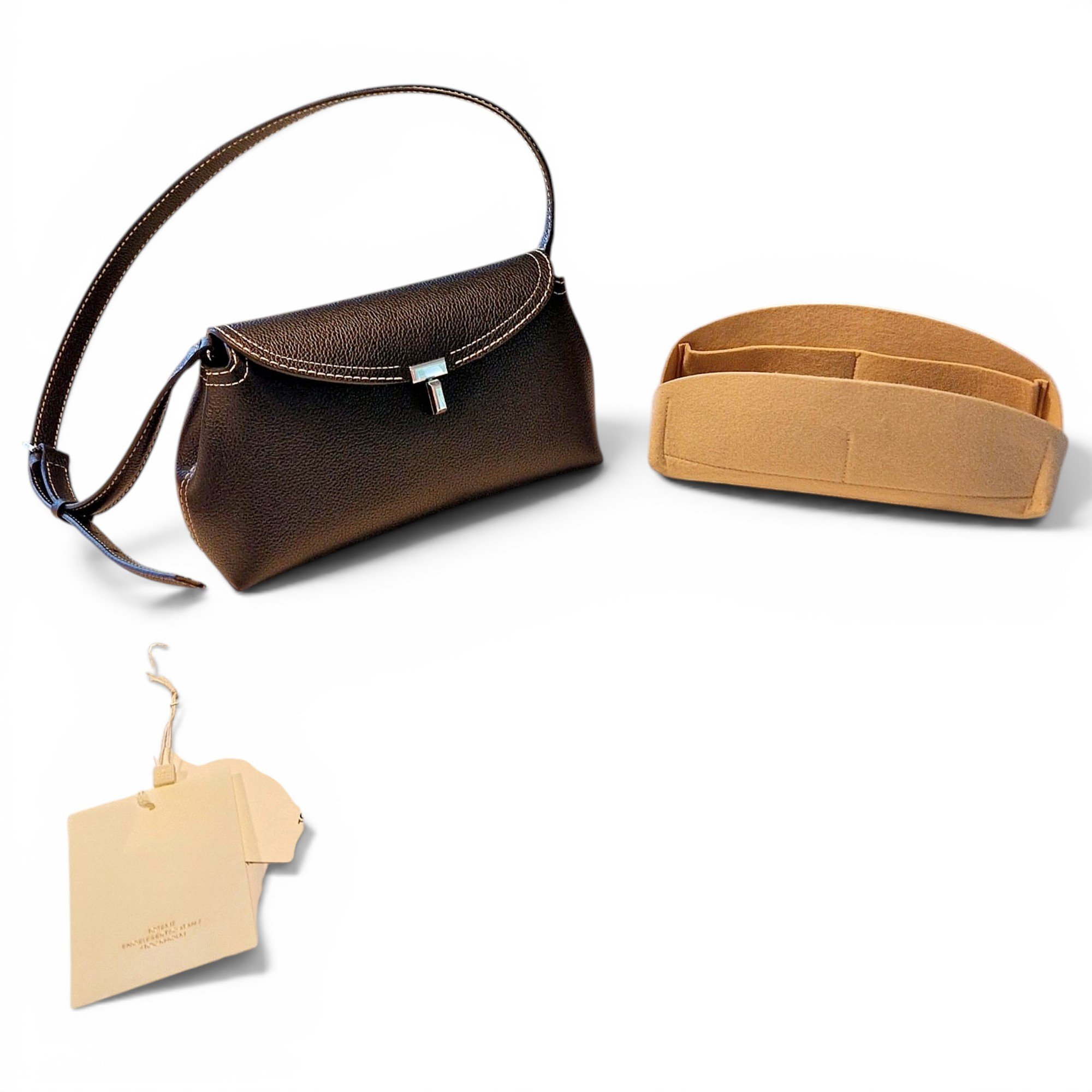 Toteme T-Lock leather handbag
