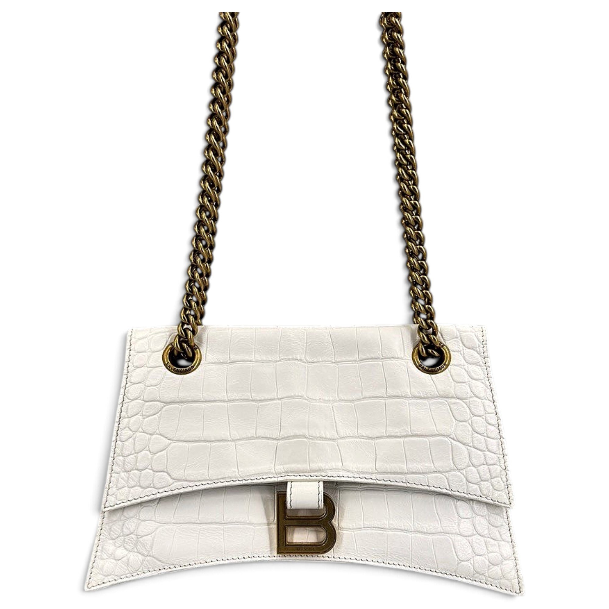 Crush leather handbag