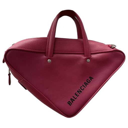 Triangle leather handbag