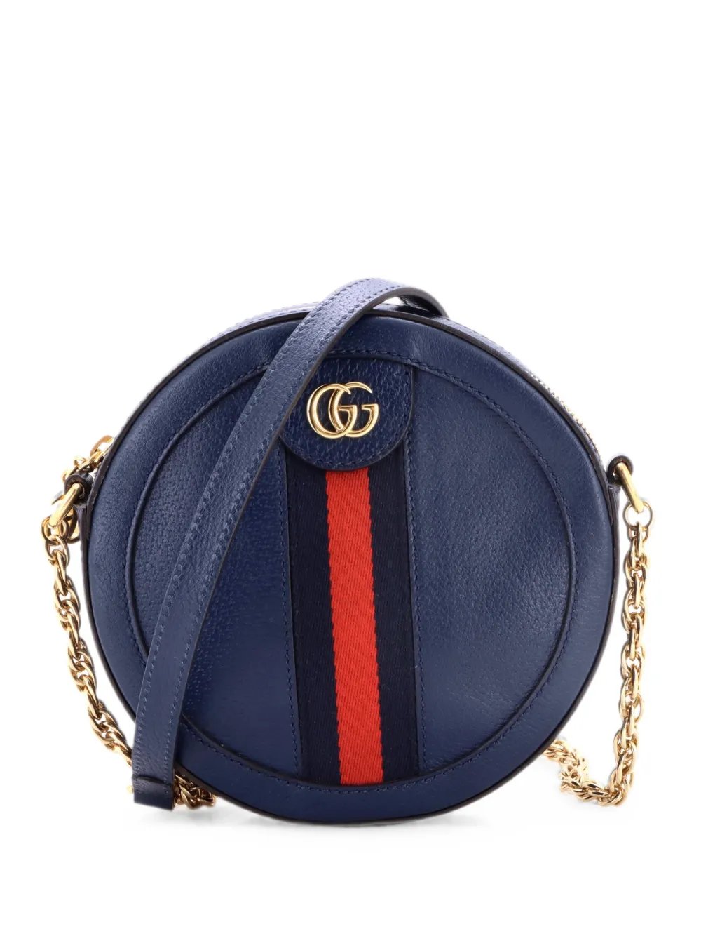 Ophidia Round Shoulder Bag Leather Mini crossbody bag