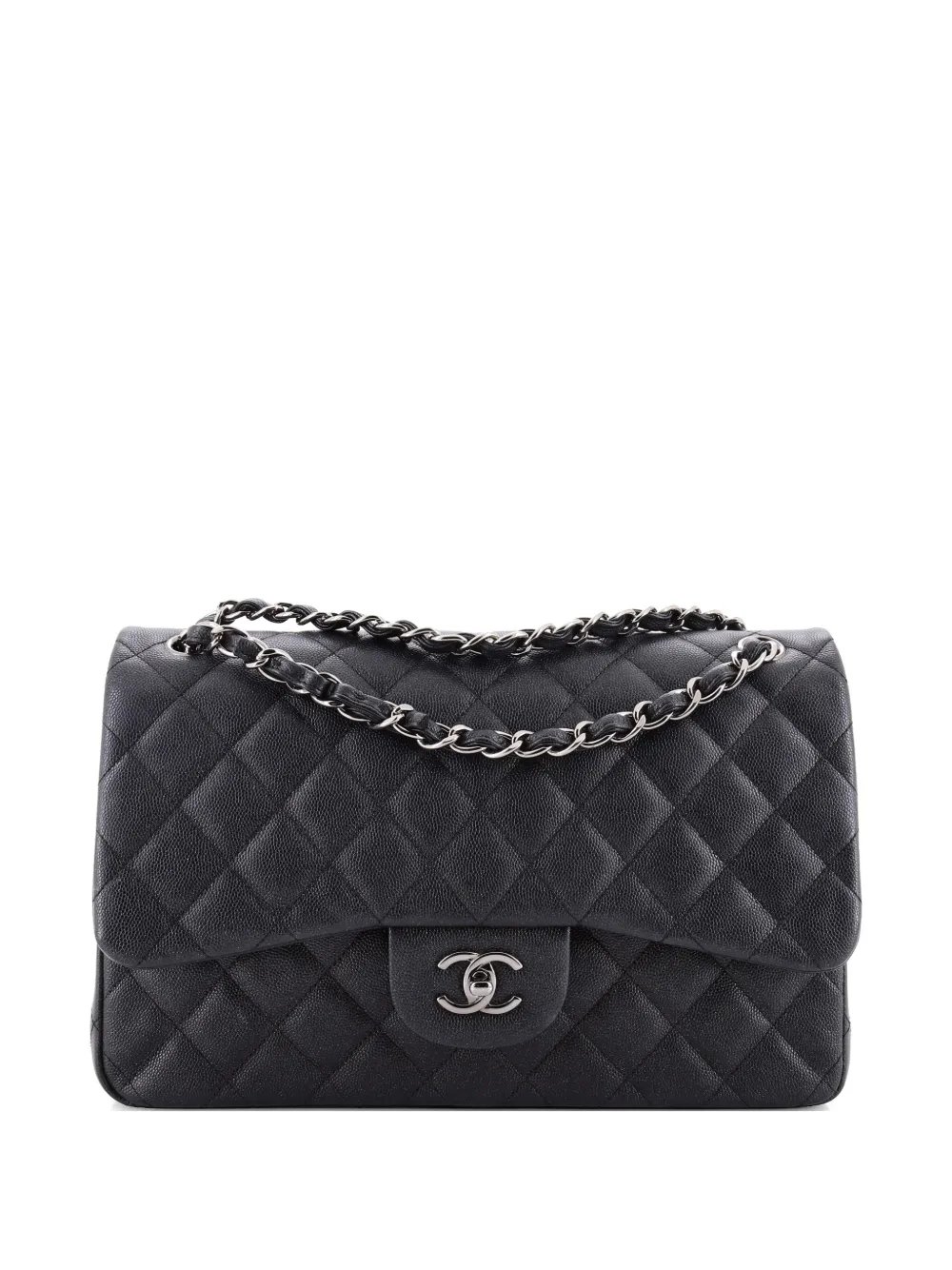 Classic Double Flap Bag Quilted Caviar Jumbo shoulder bag