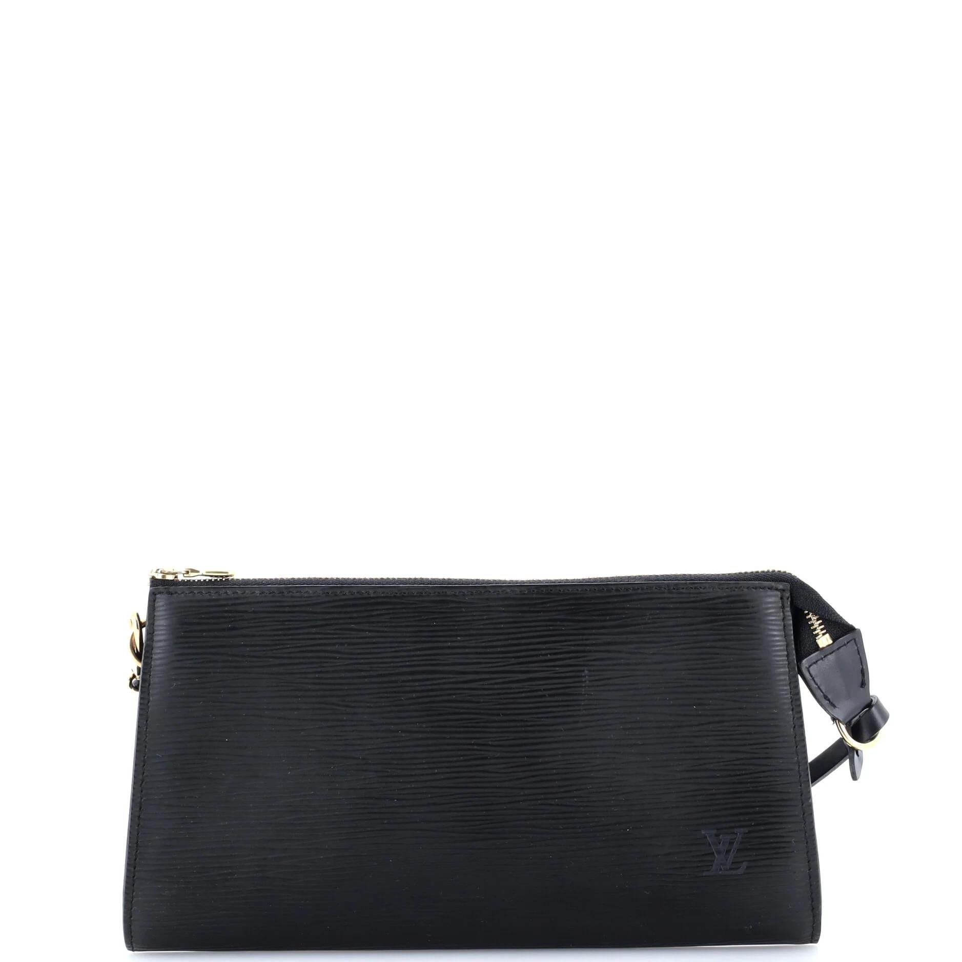 Leather clutch bag