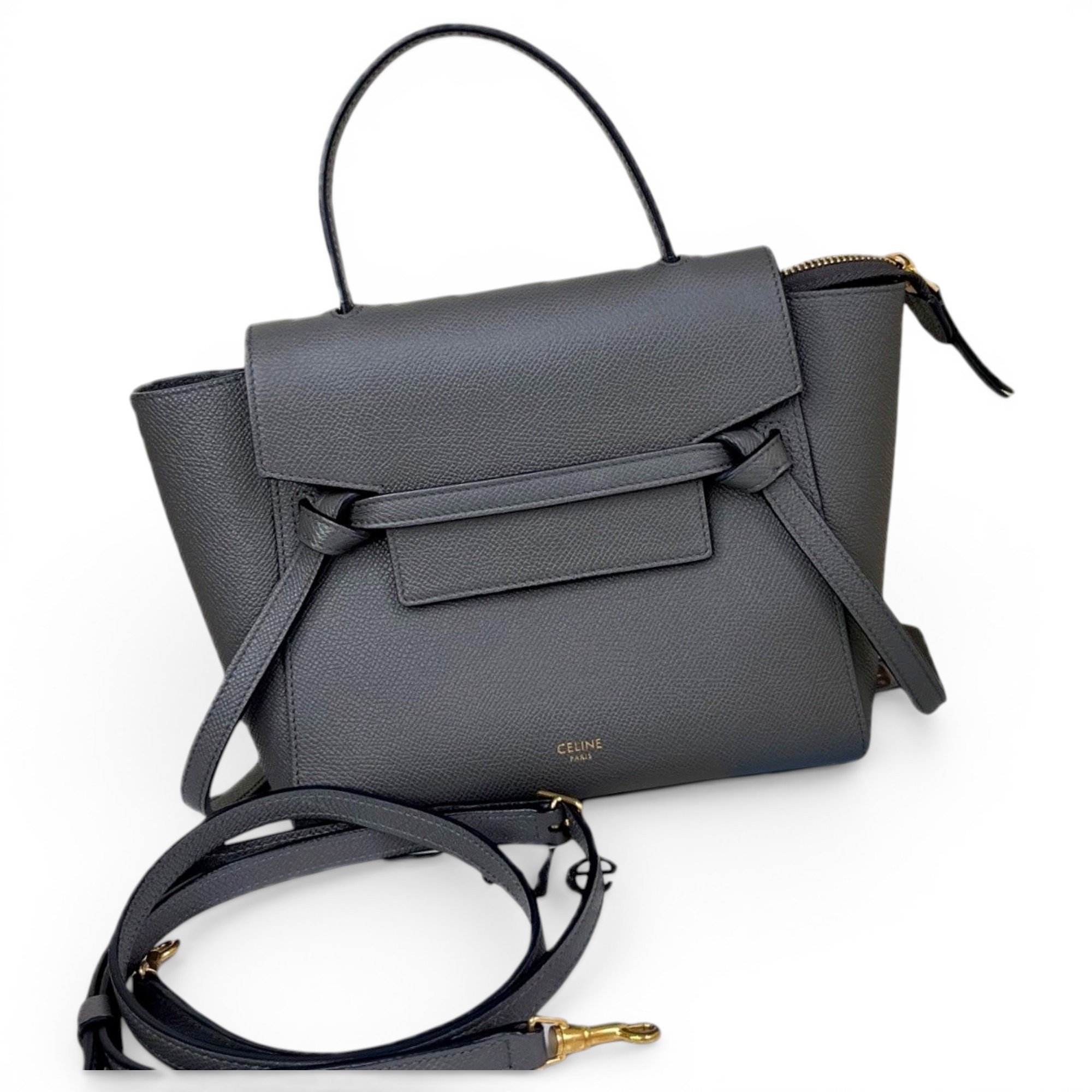 Belt leather handbag