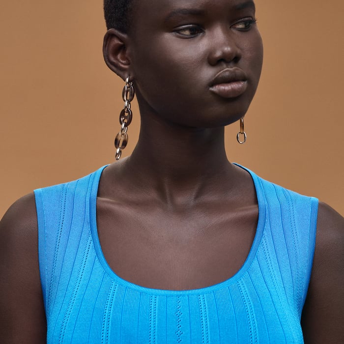 Bleu Piscine Sleeveless Sweater