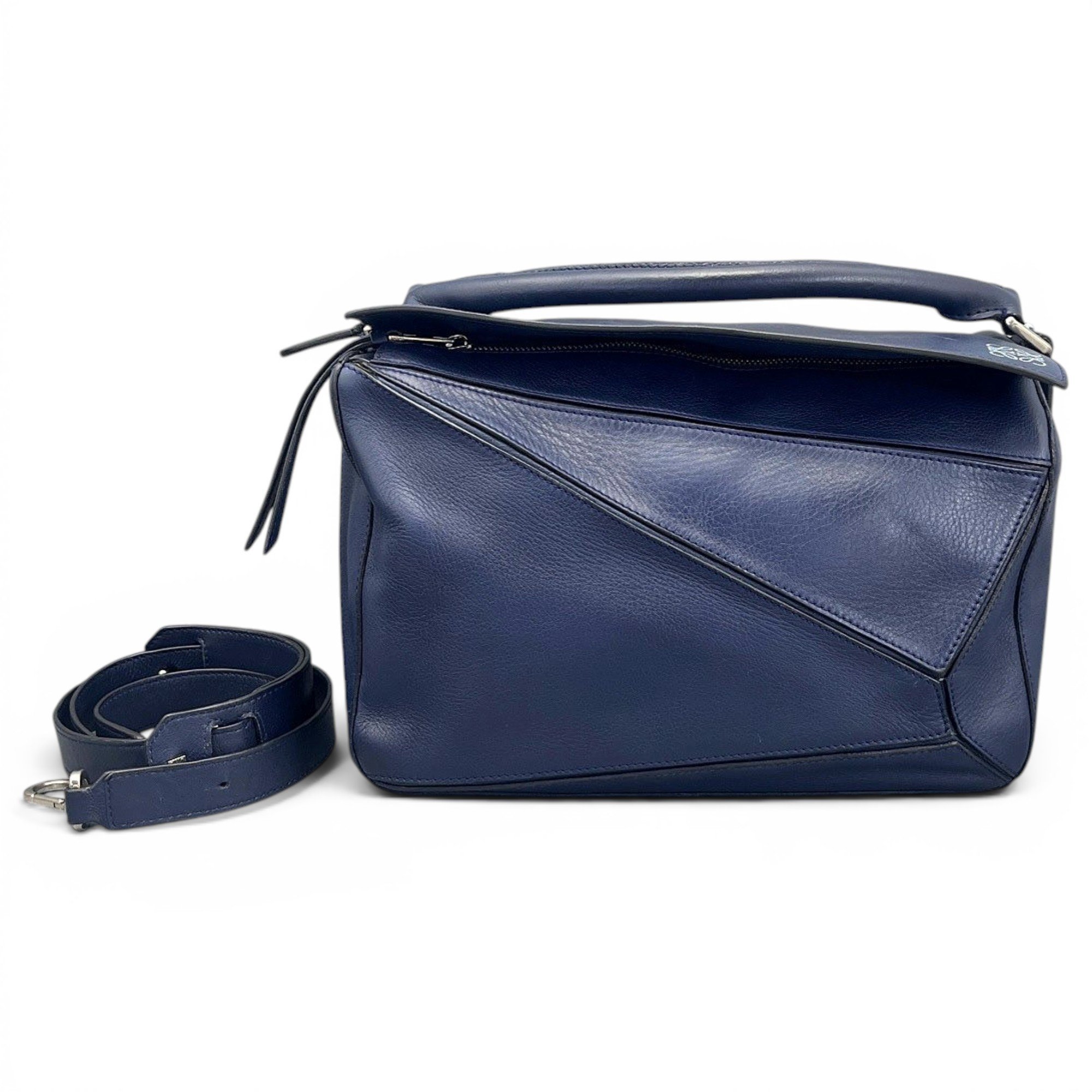 Puzzle leather handbag