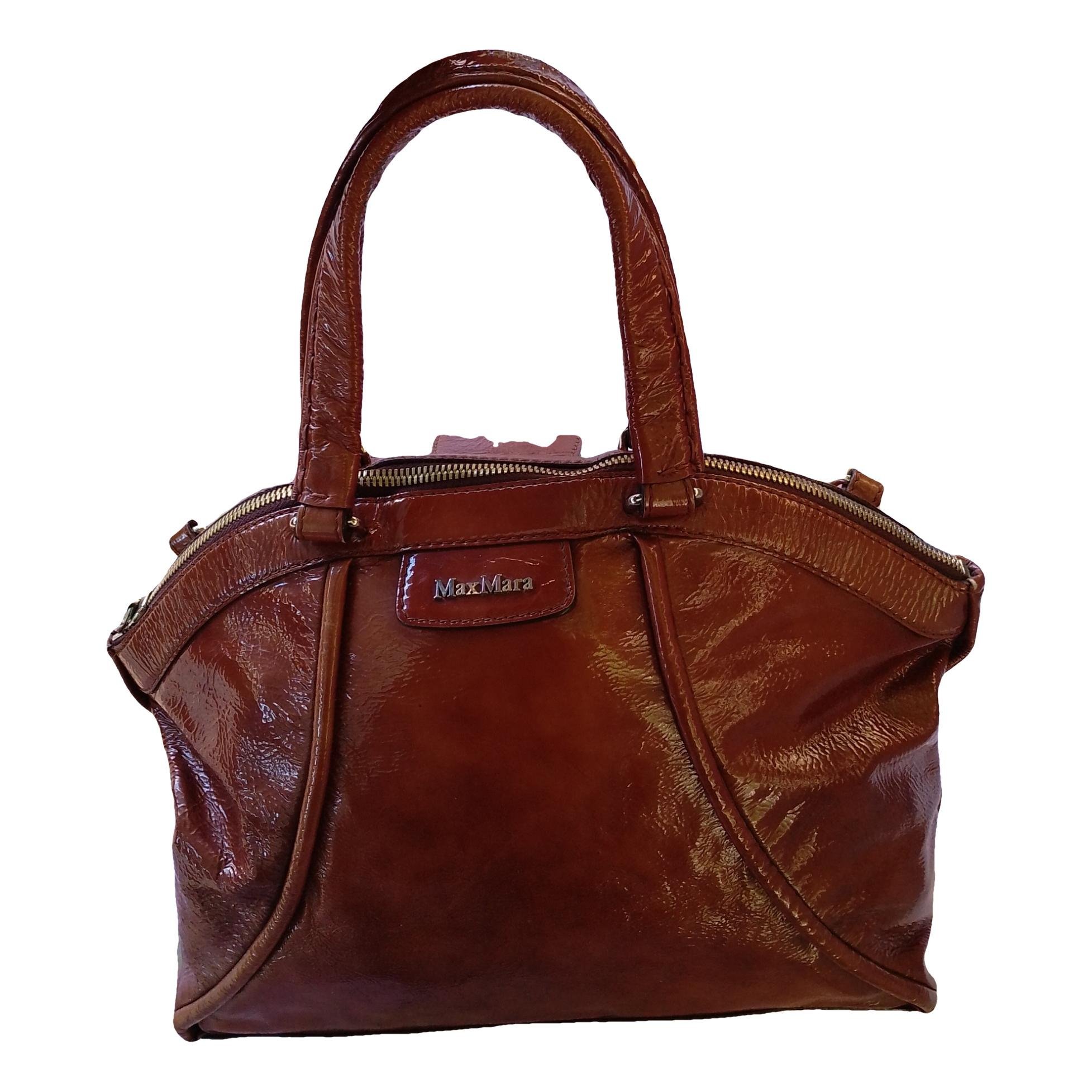 Max Mara Anita patent leather handbag