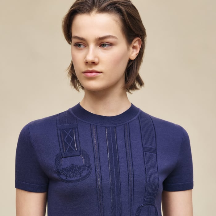 Bleu Abysse "Etriers Remix" Short-sleeve Sweater