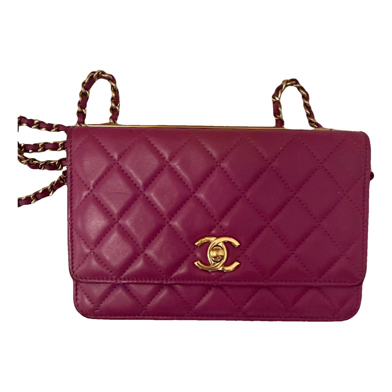 Trendy CC Wallet on Chain leather crossbody bag