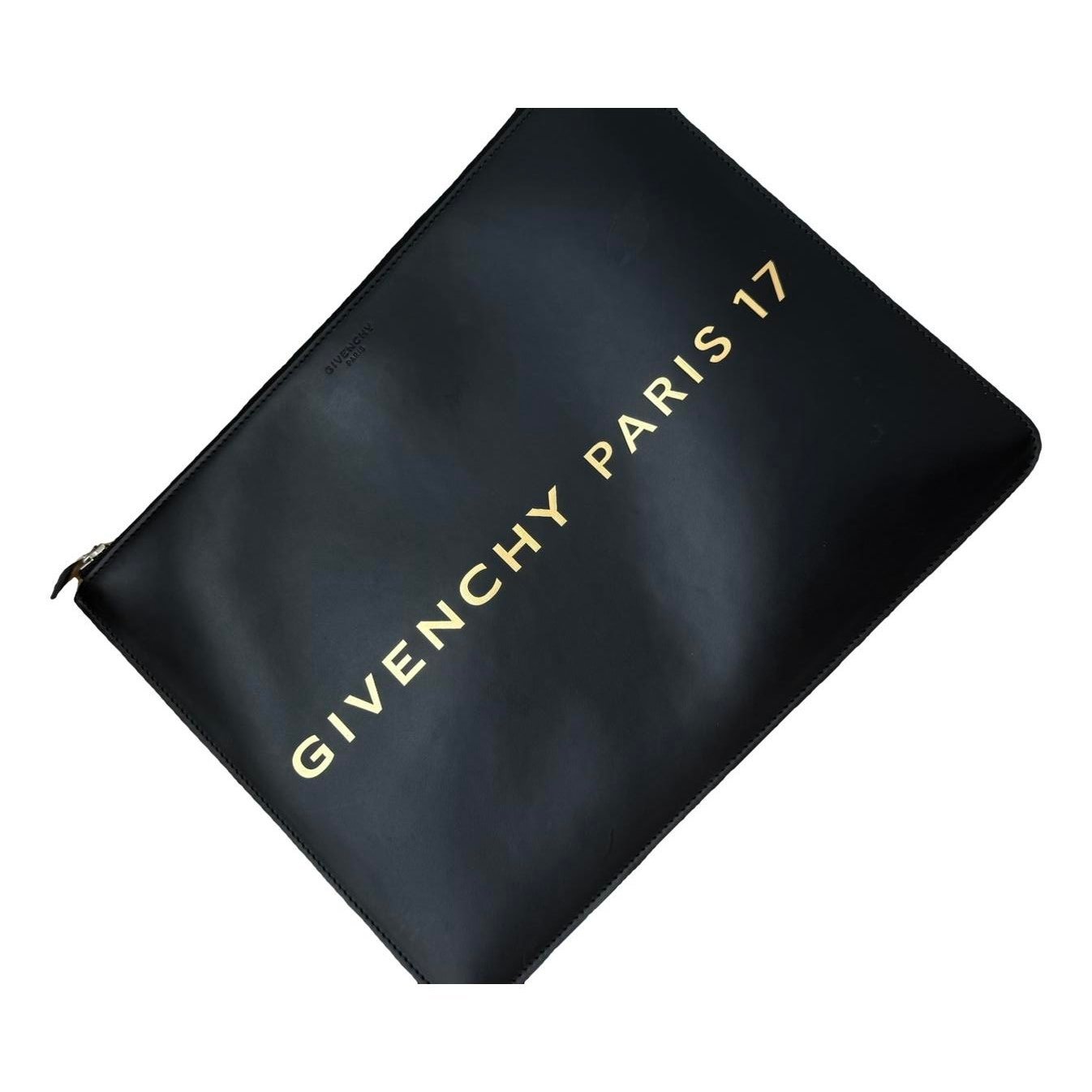 Leather clutch bag