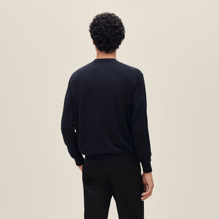 Marine "Detail H" Crewneck Sweater