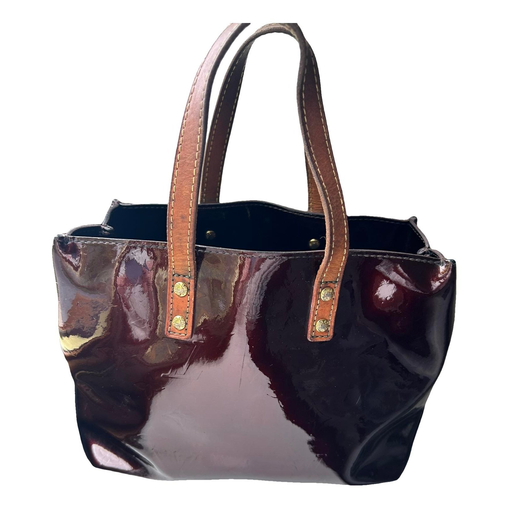 Patent leather handbag