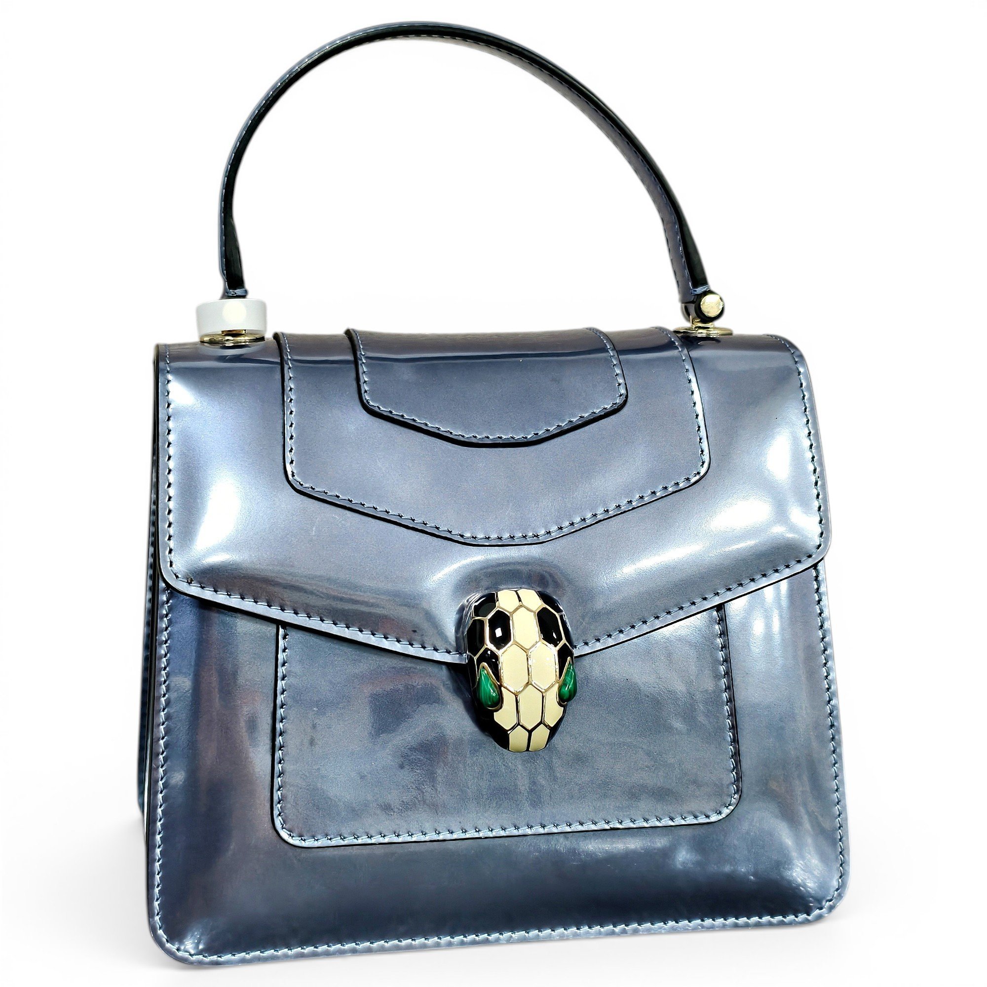Serpenti leather handbag