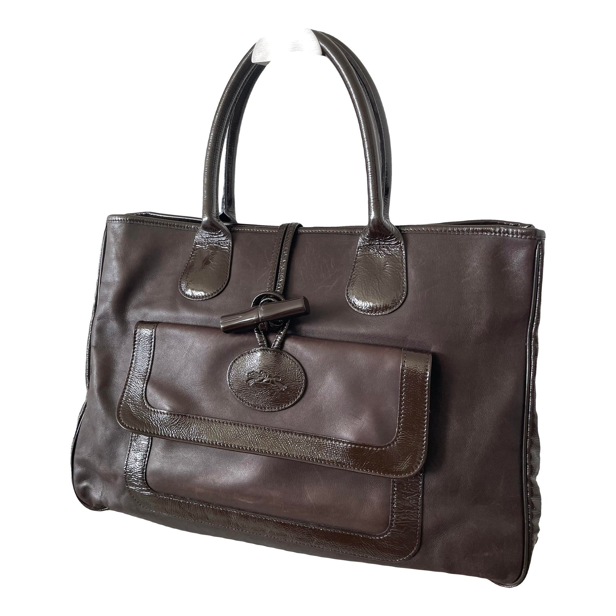 Roseau patent leather handbag