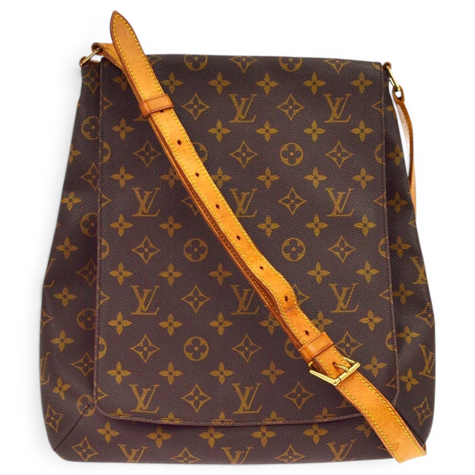 Musette cloth handbag
