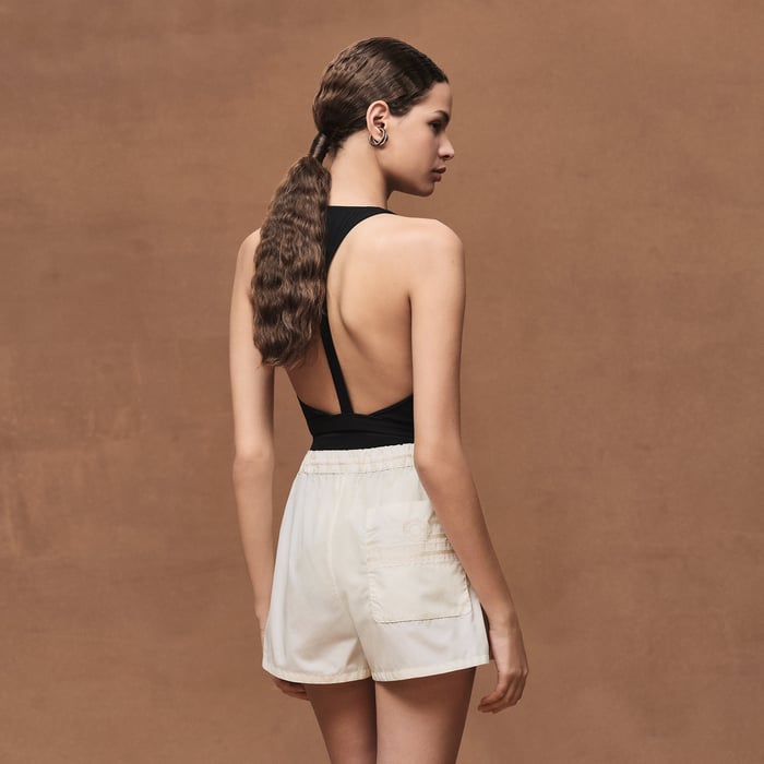 Blanc Cassé Embroidered Shorts