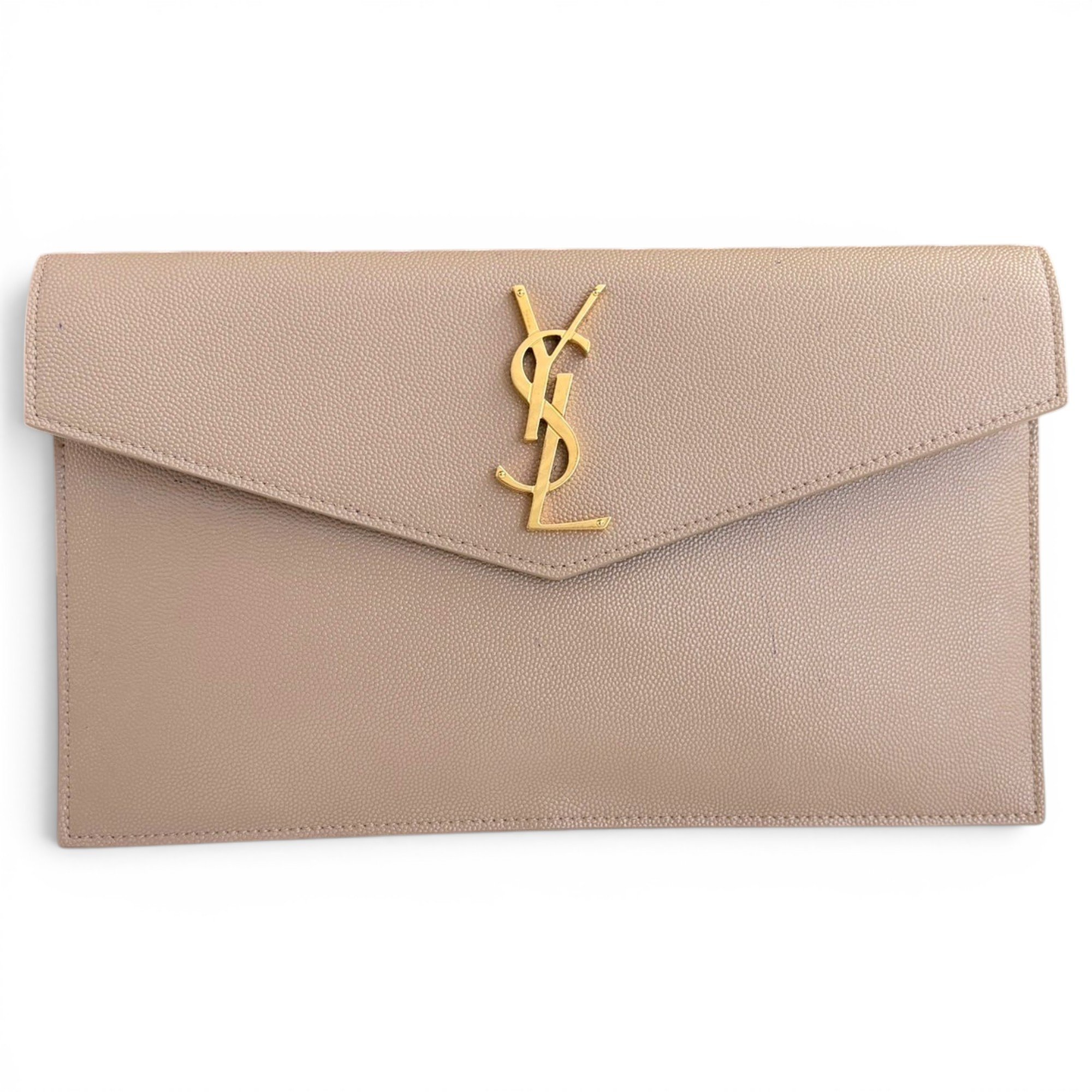 Leather clutch bag