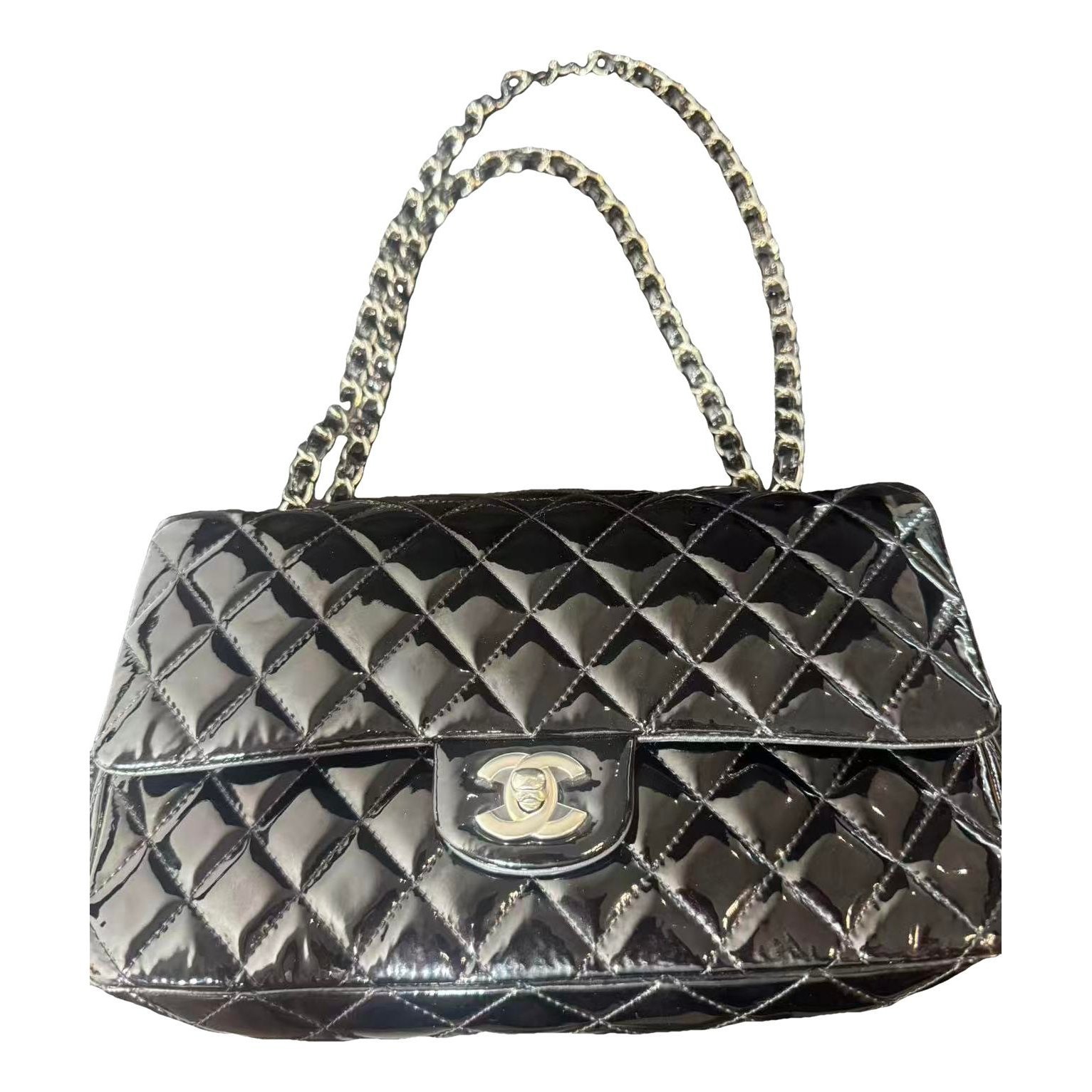 Patent leather handbag