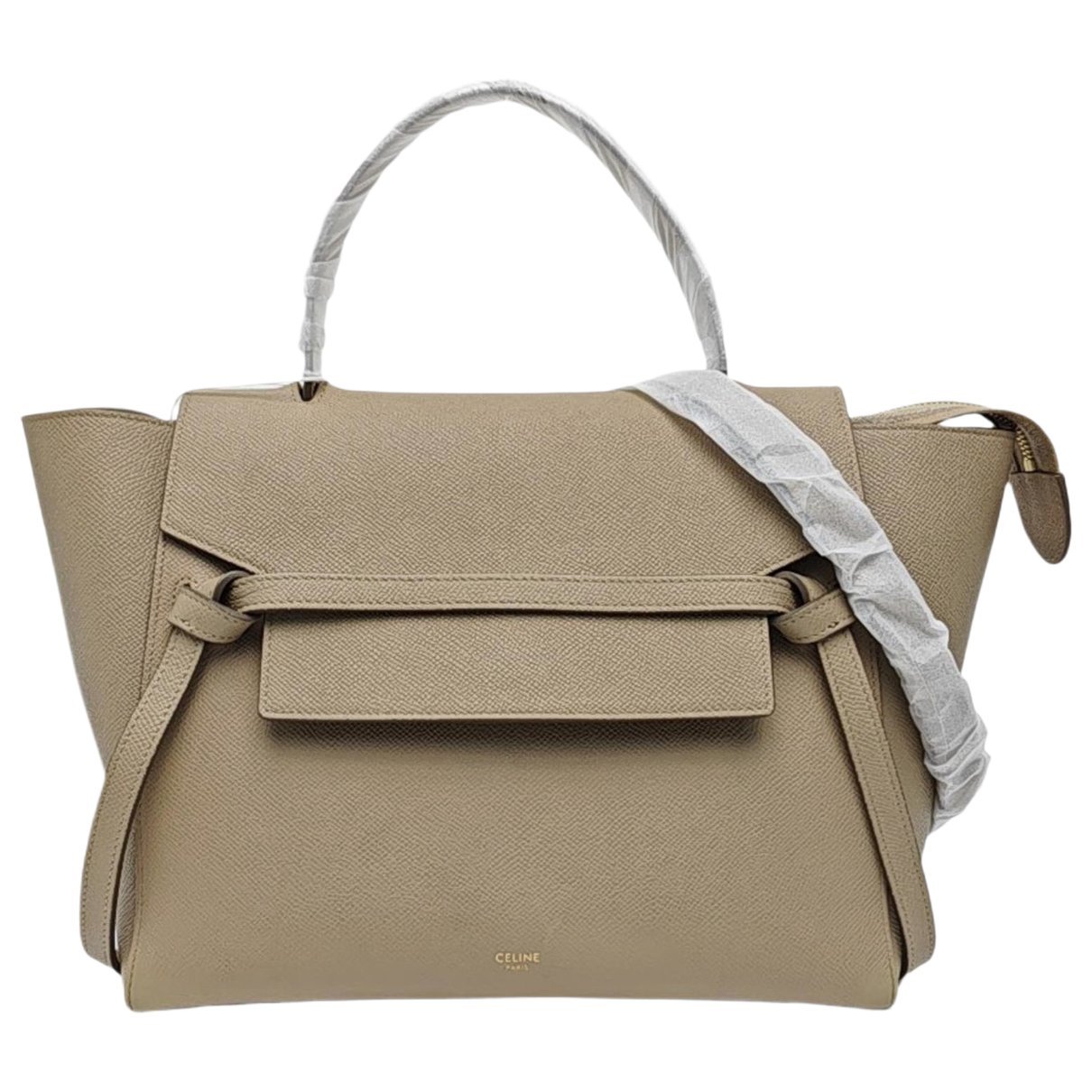 Belt leather handbag