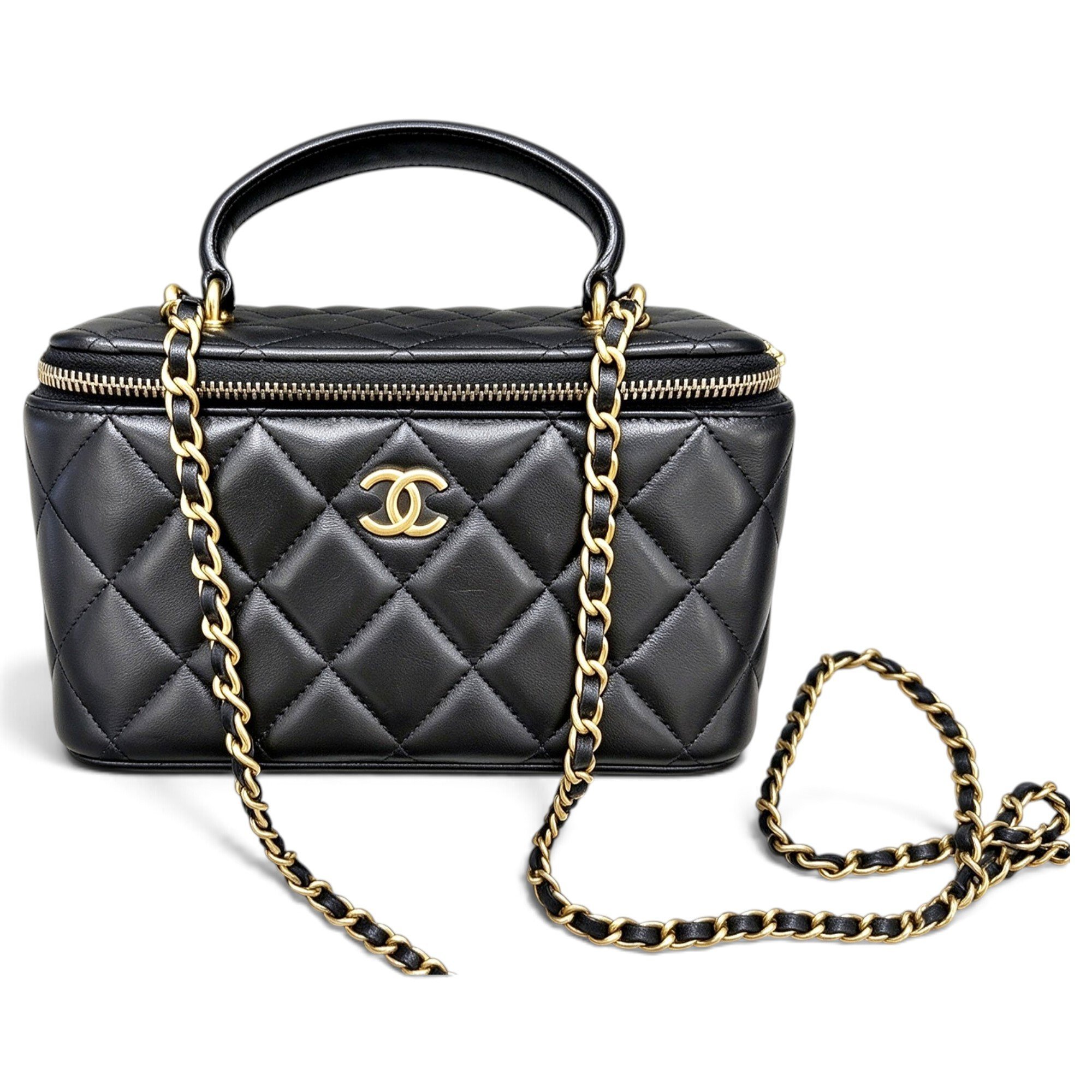 Trendy CC Vanity leather handbag