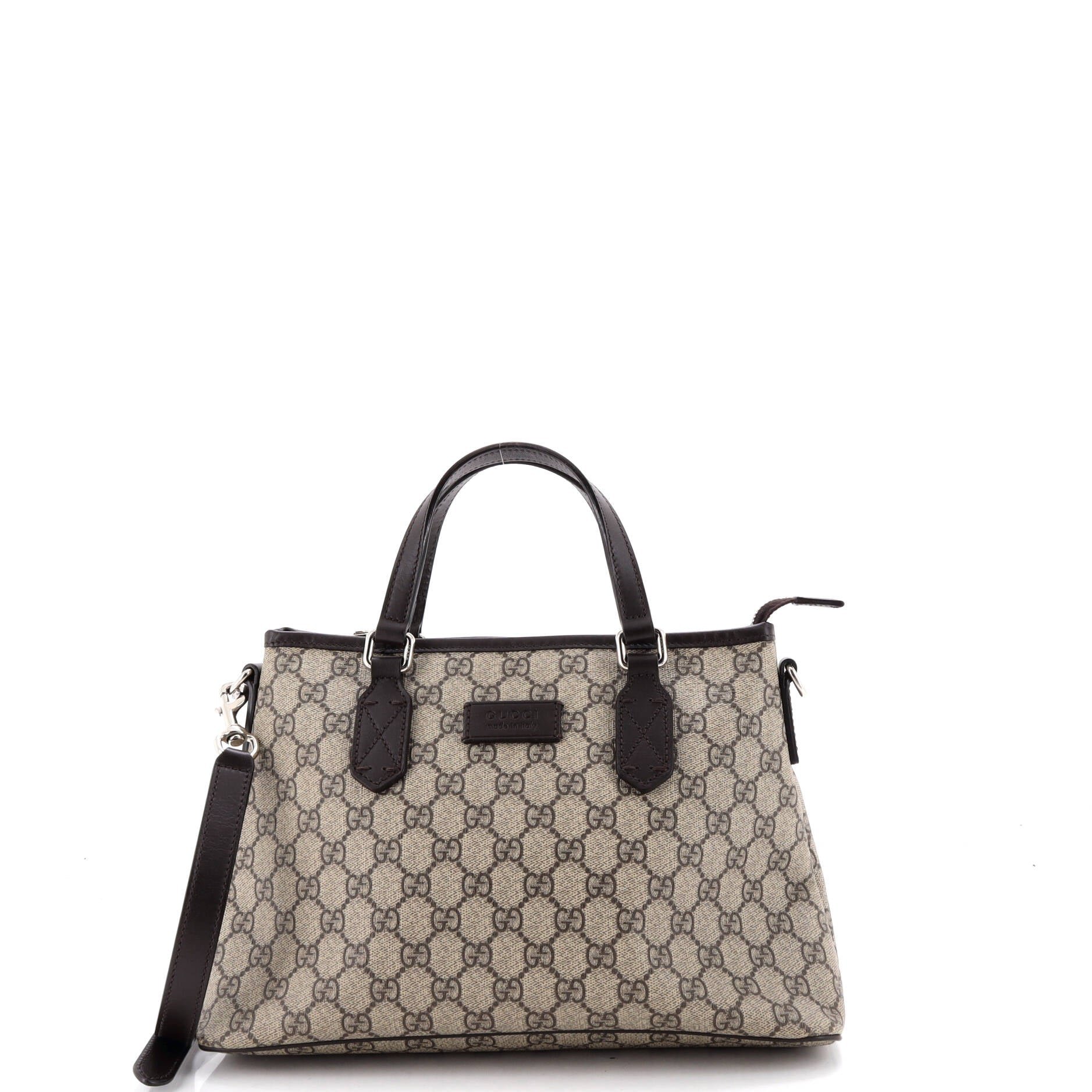Convertible Zip Tote GG Coated Canvas with Leather Small