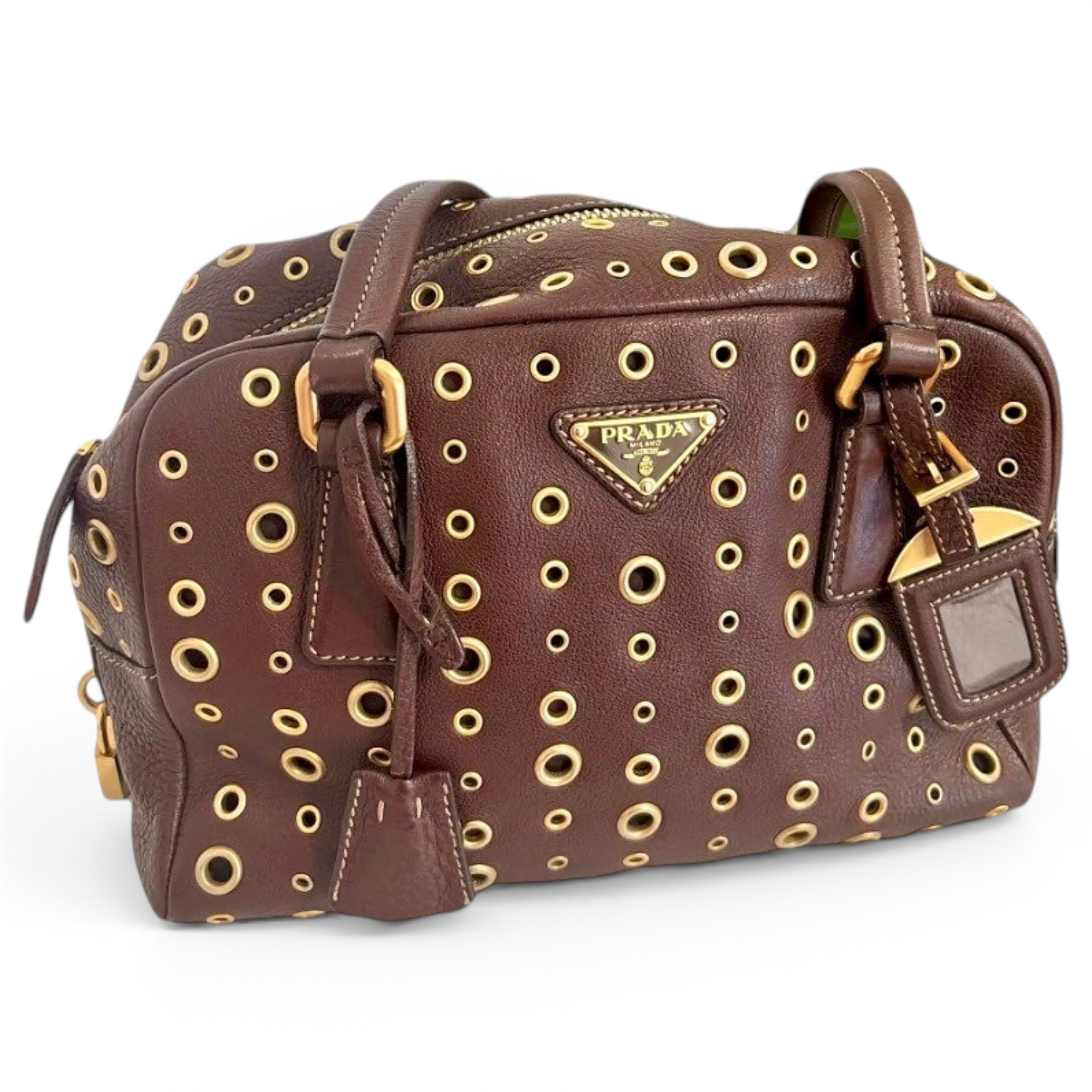 Leather bowling bag