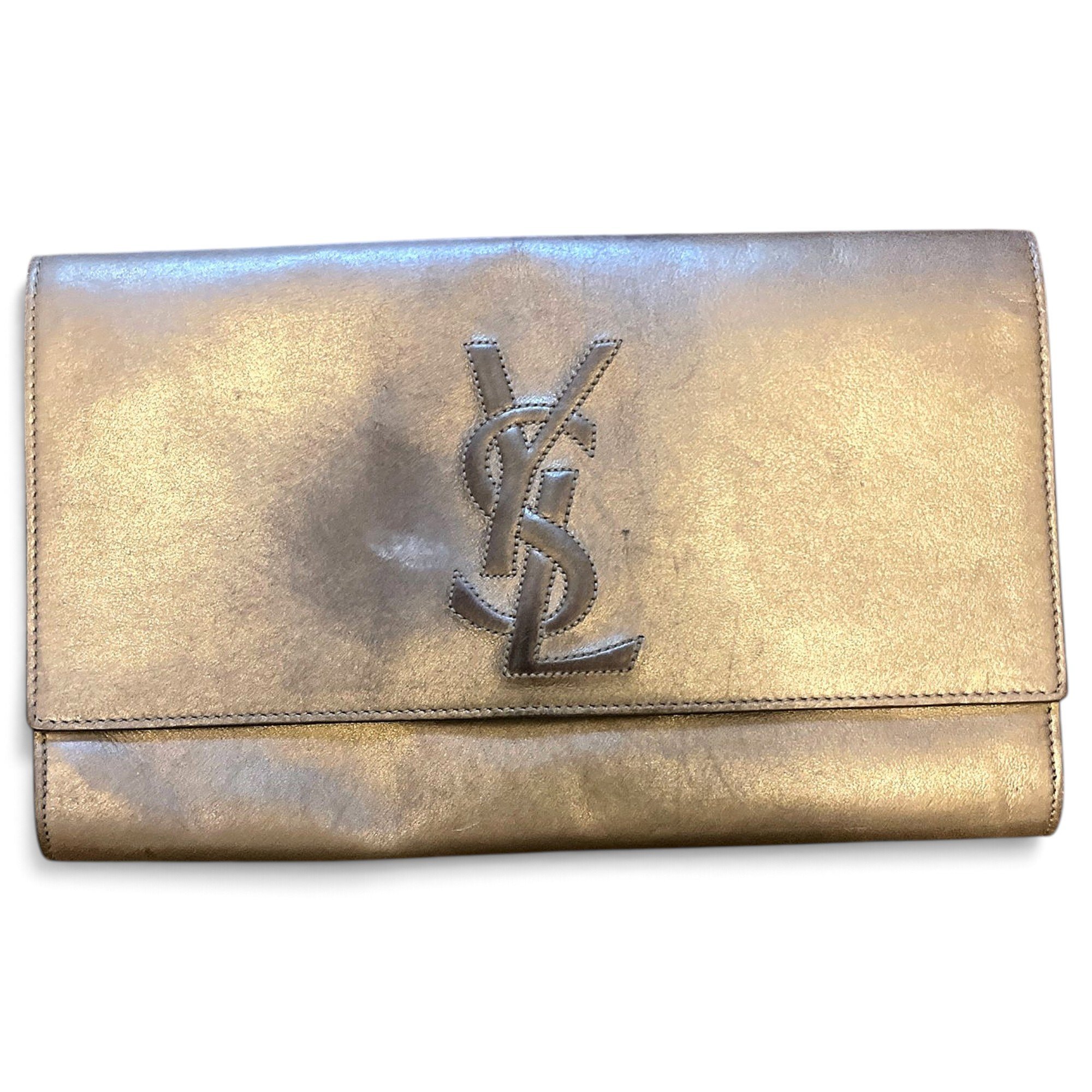 Leather clutch bag