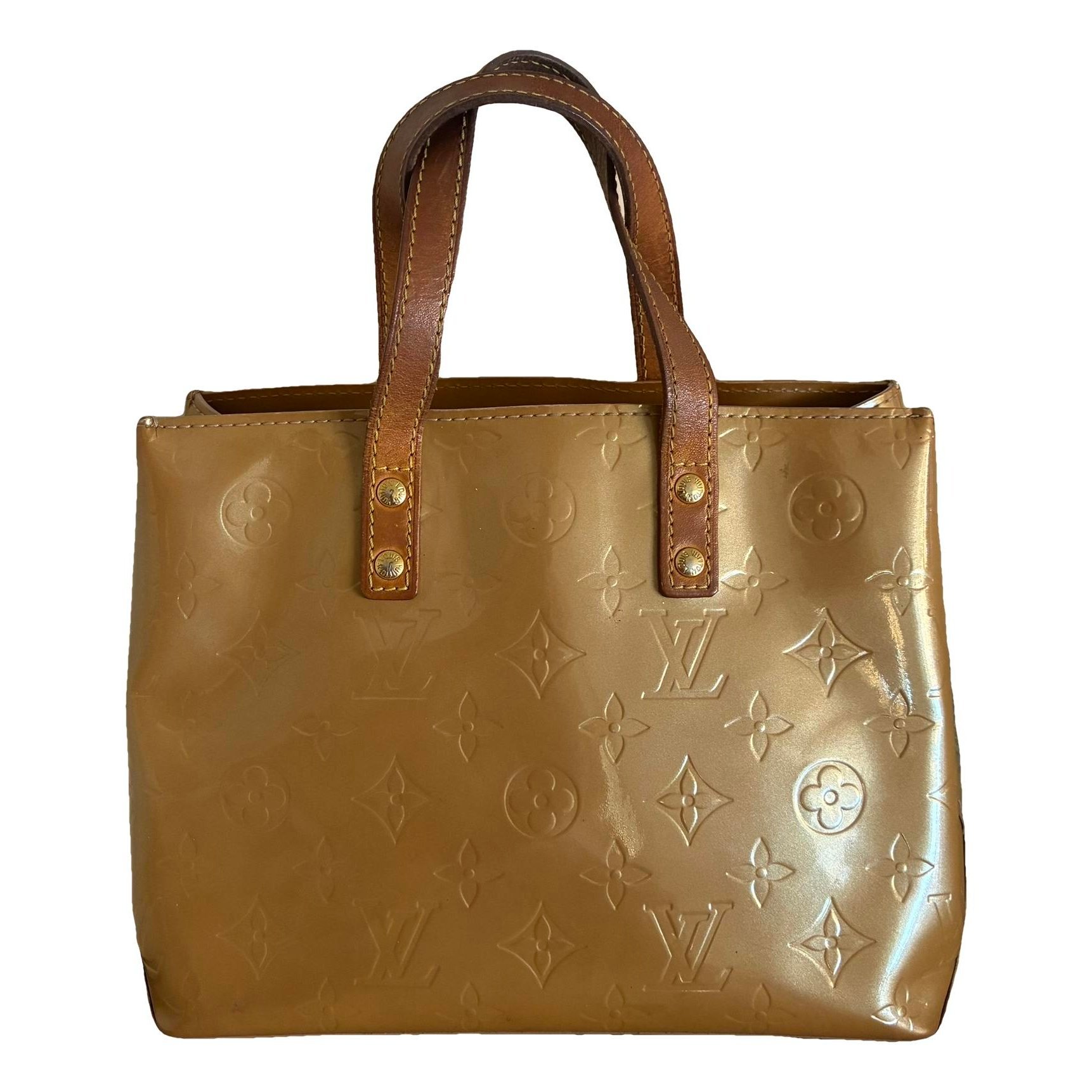 Reade patent leather handbag