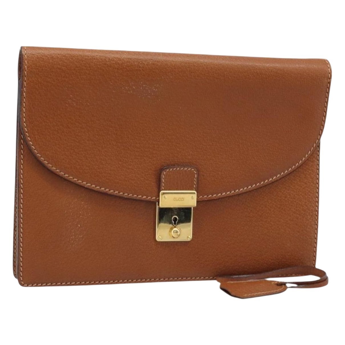Leather clutch bag