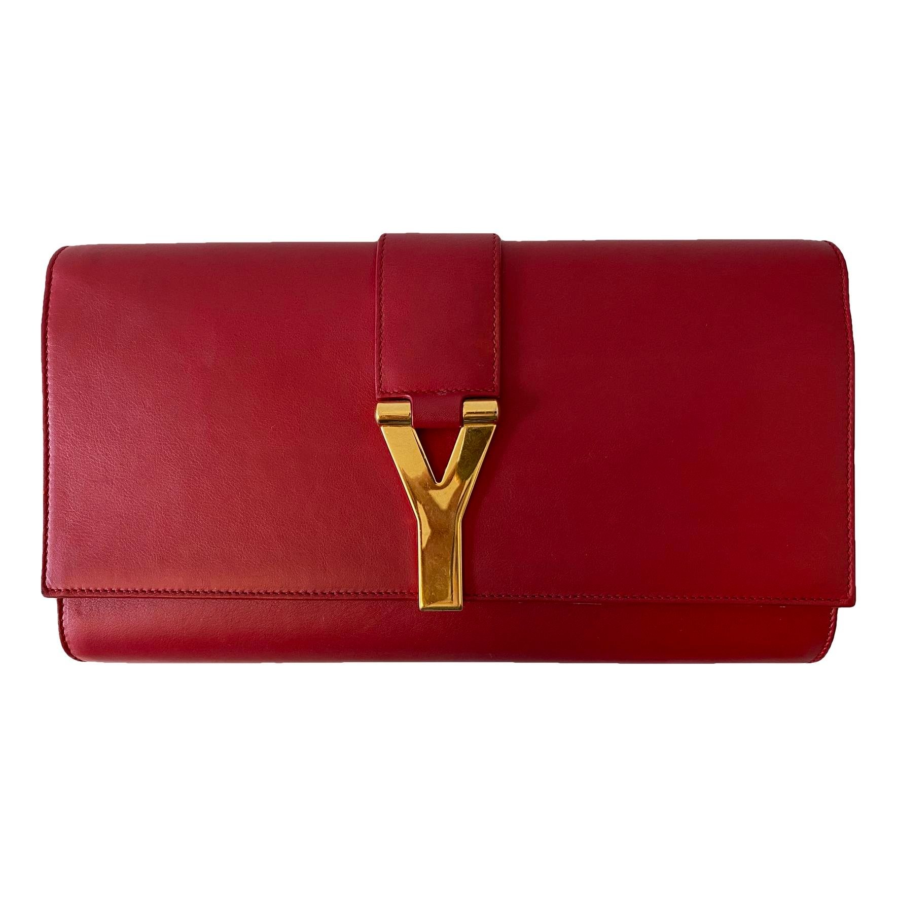 Leather clutch bag