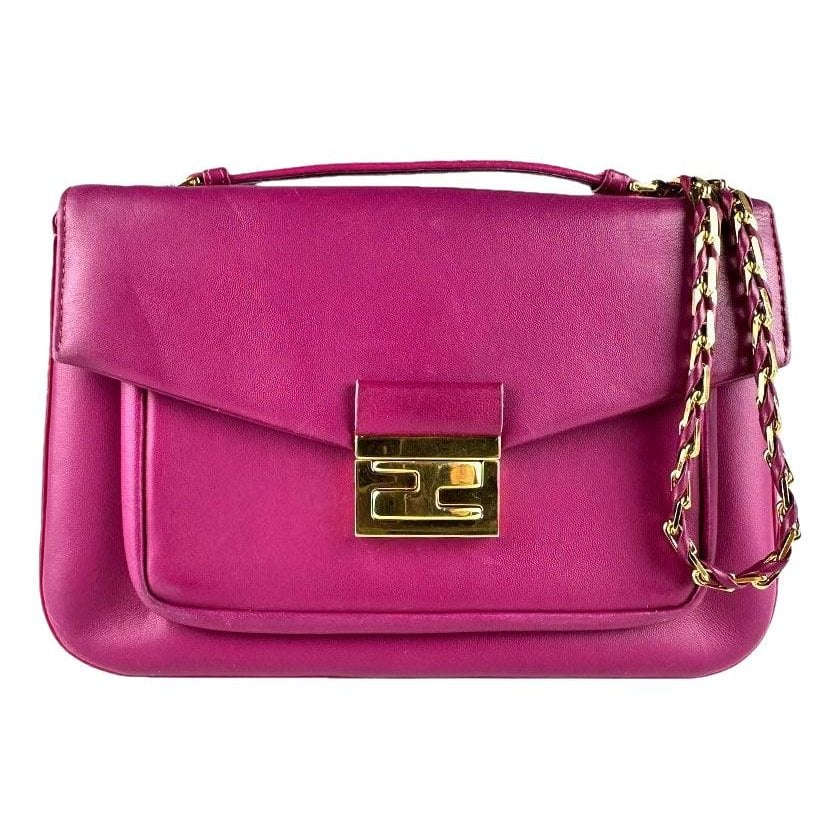 Pocket leather handbag
