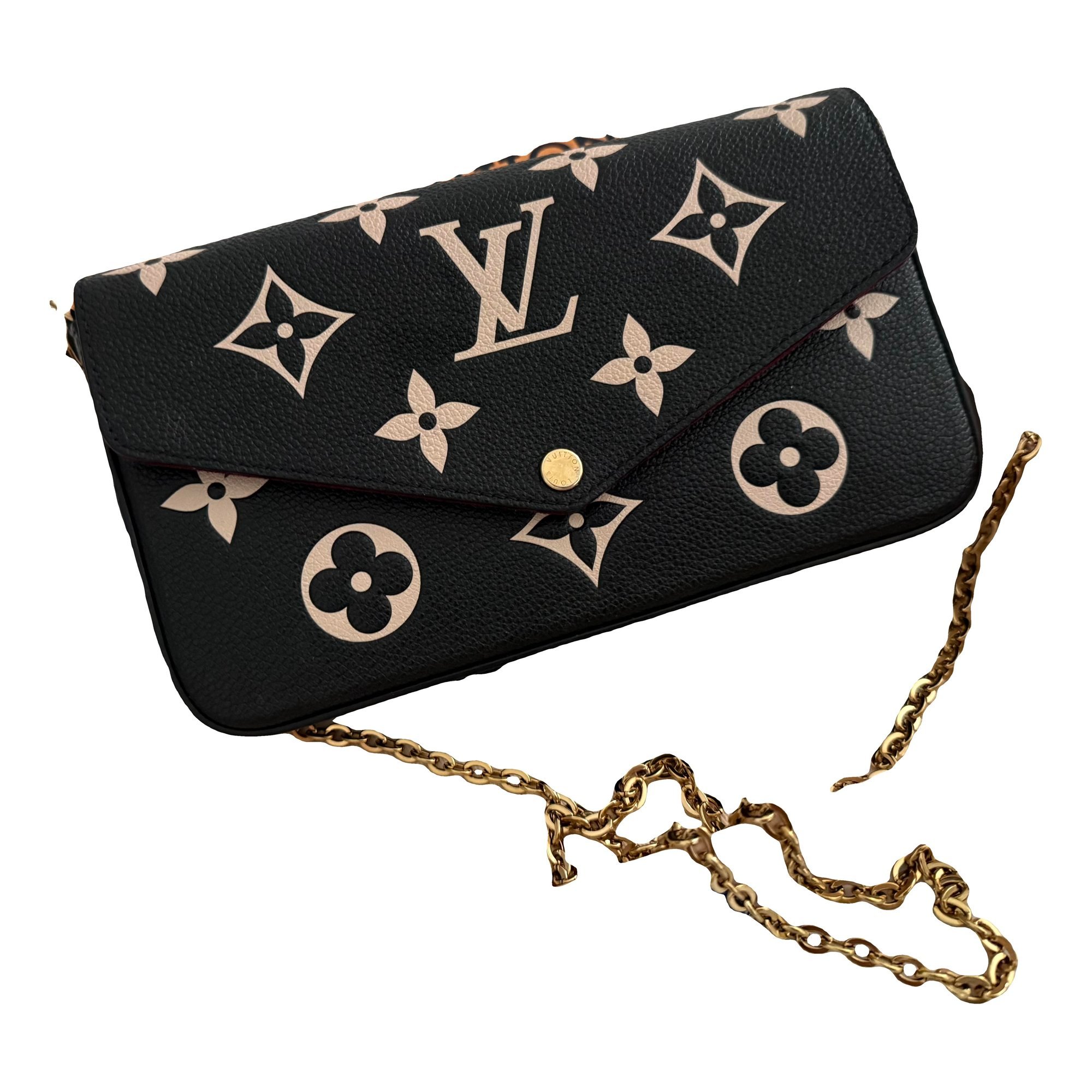 Leather clutch bag