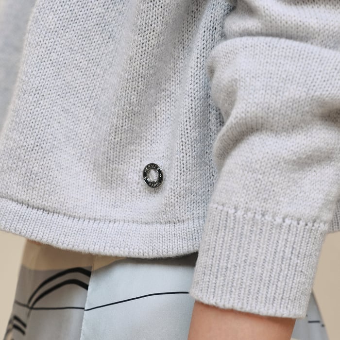 Gris Pervenche Short Shirt Cardigan