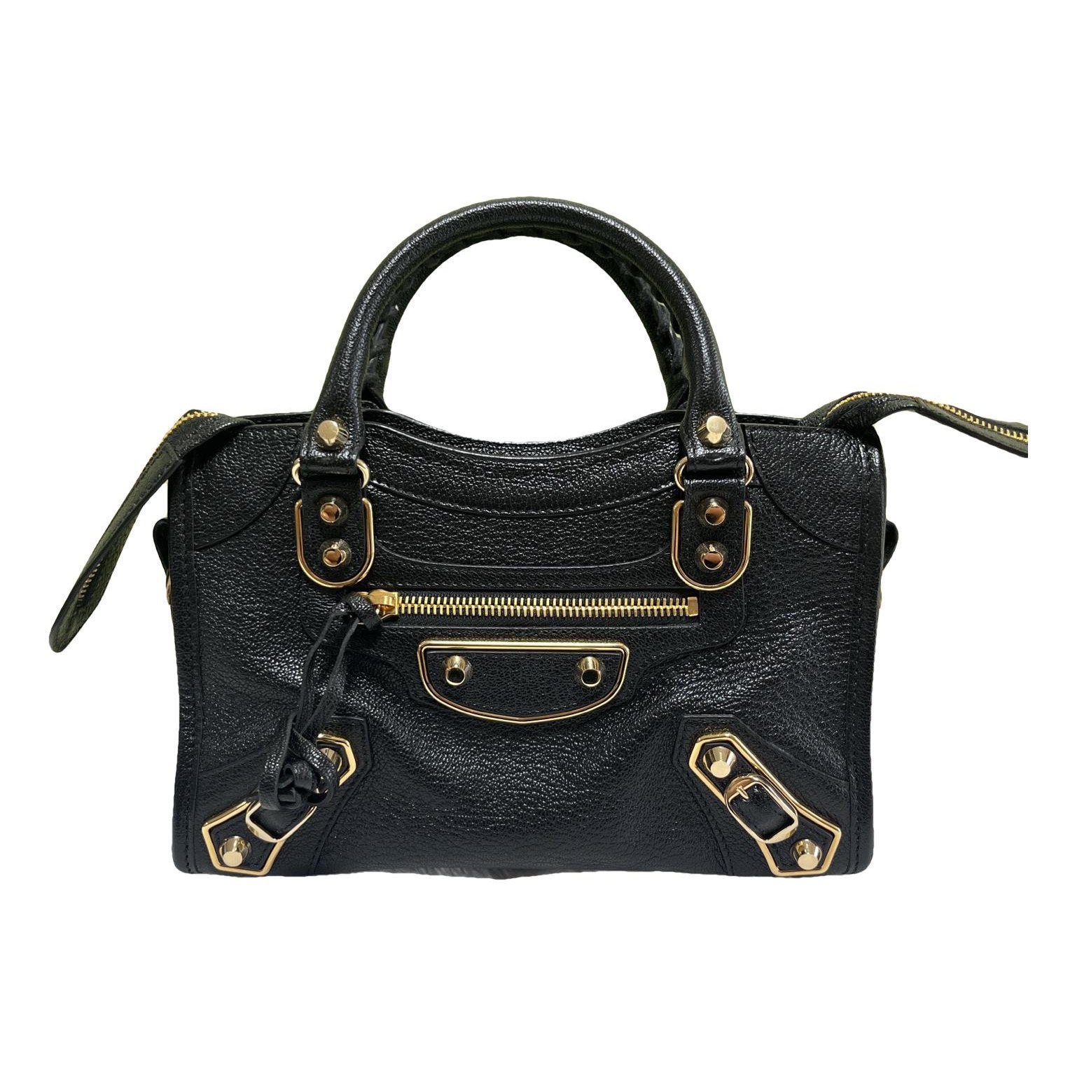 Classic Metalic leather handbag