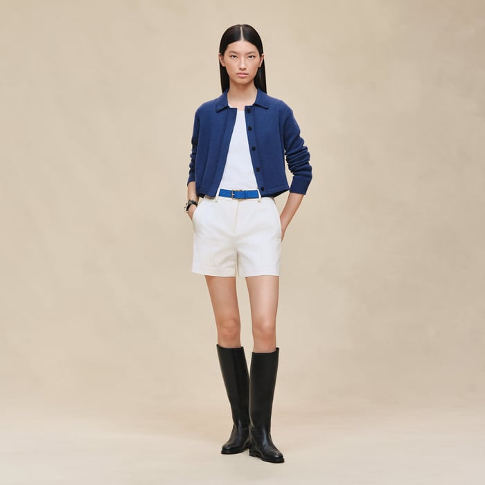 Bleu Outremer Short Shirt Cardigan