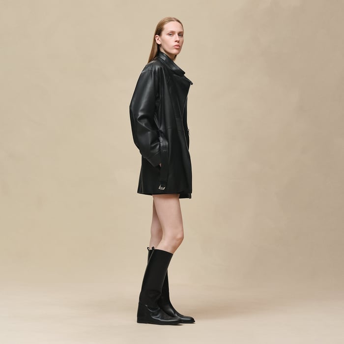 Noir Short Parka Coat