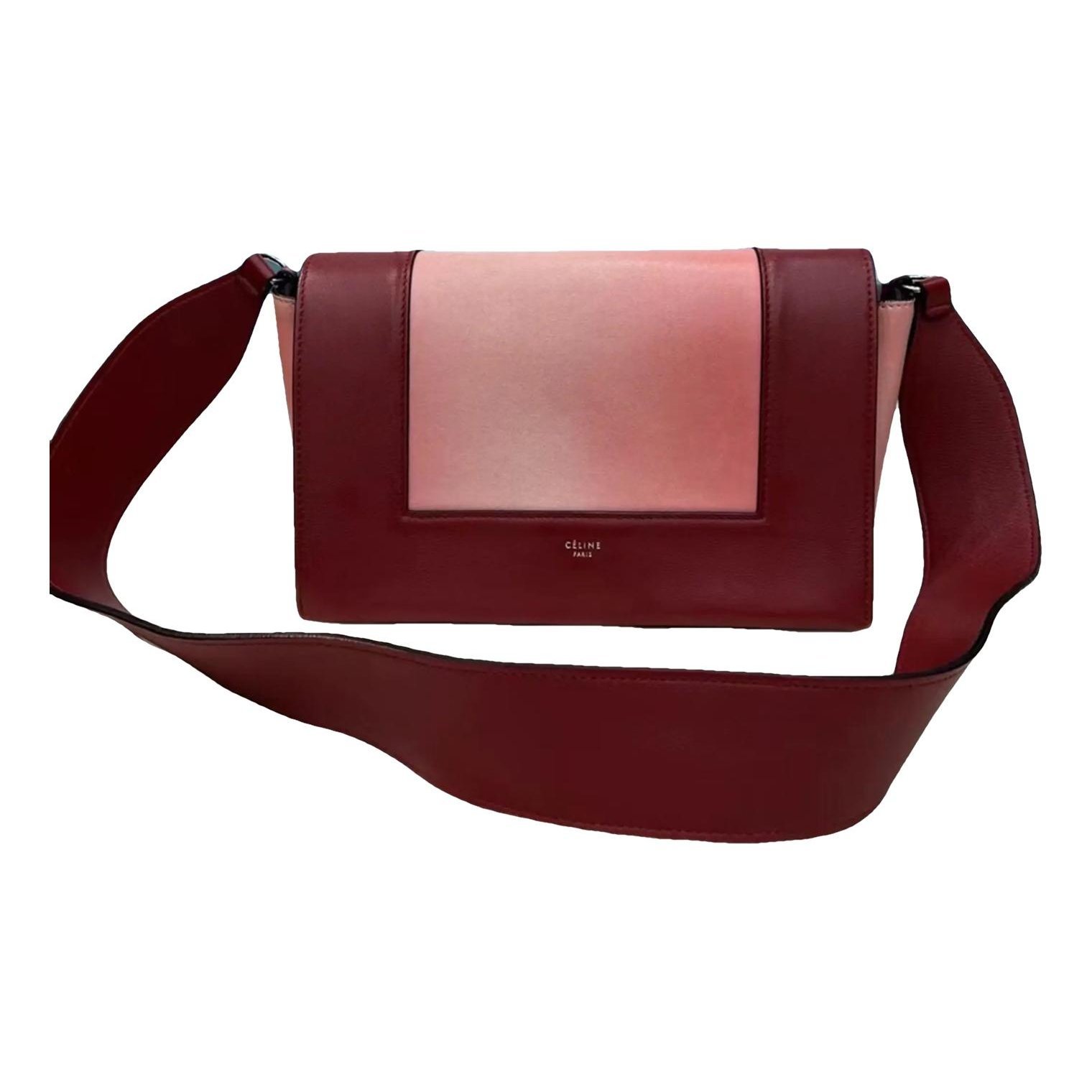 Frame leather handbag