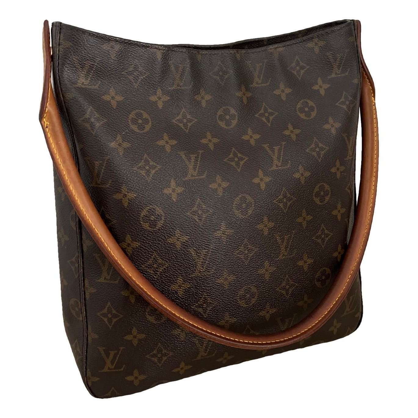 Looping leather handbag
