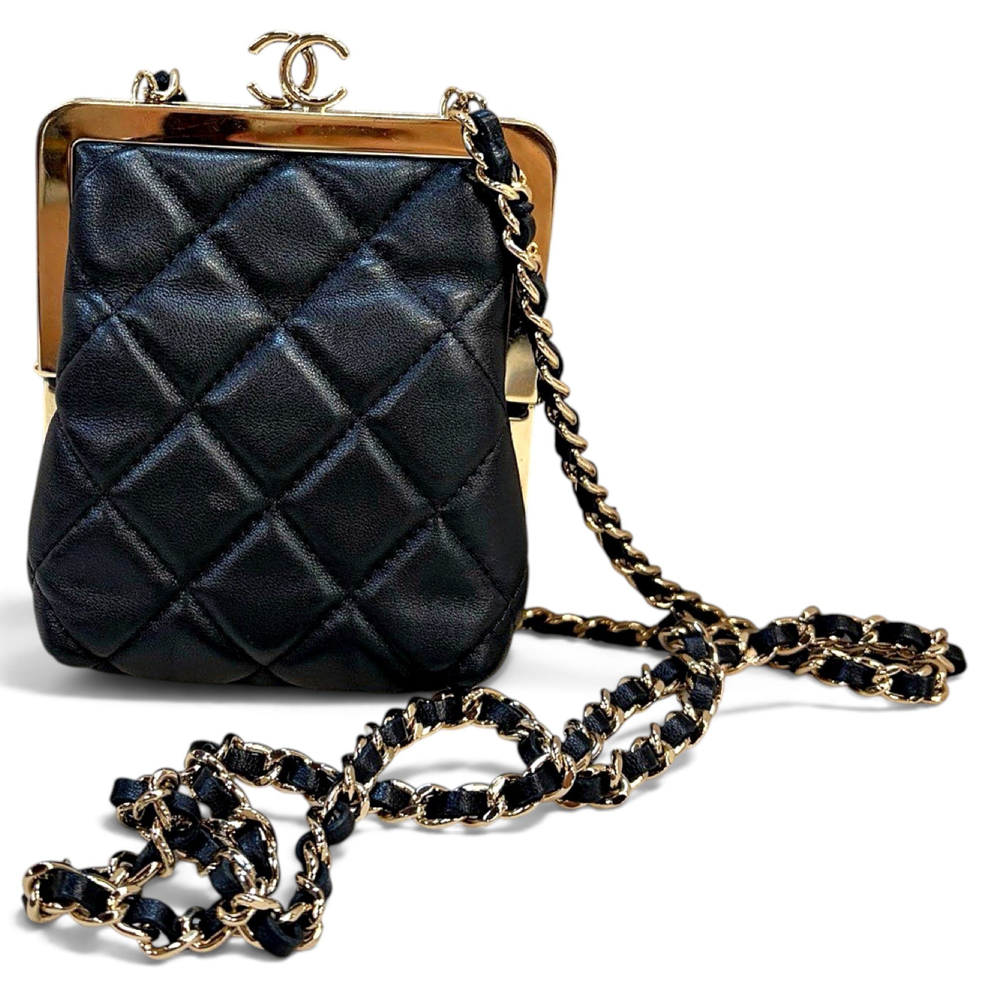 Leather clutch bag