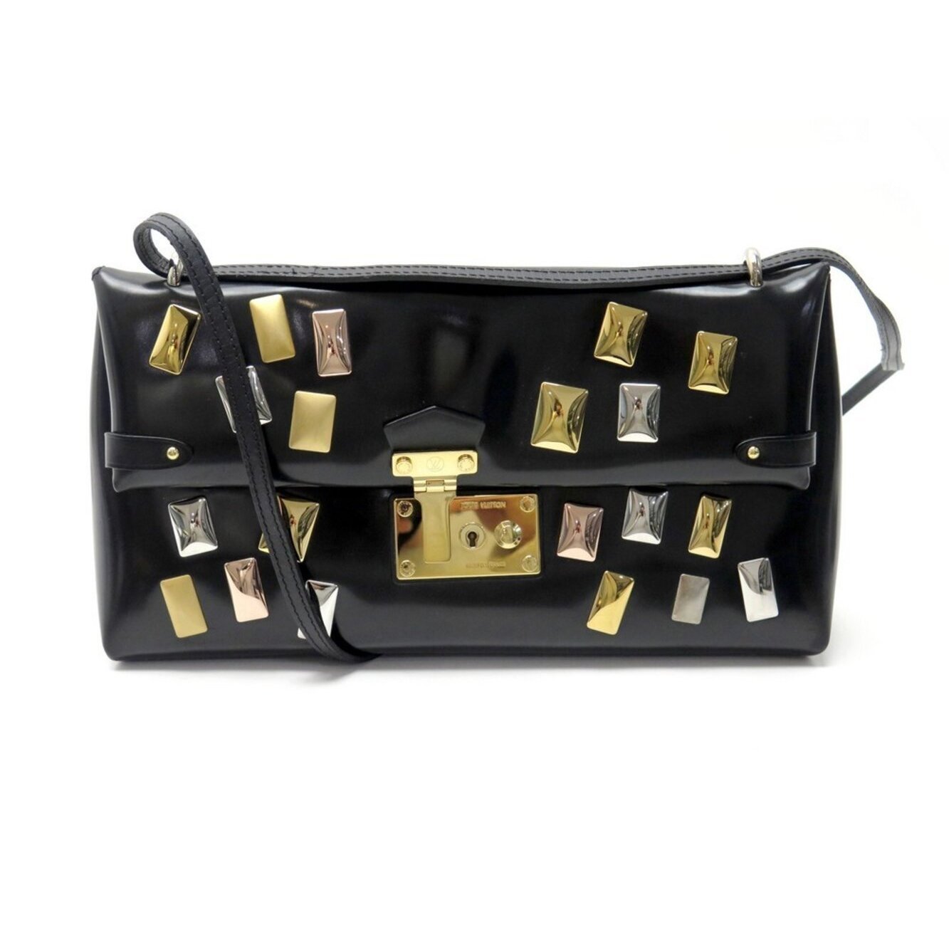 Triangle leather handbag