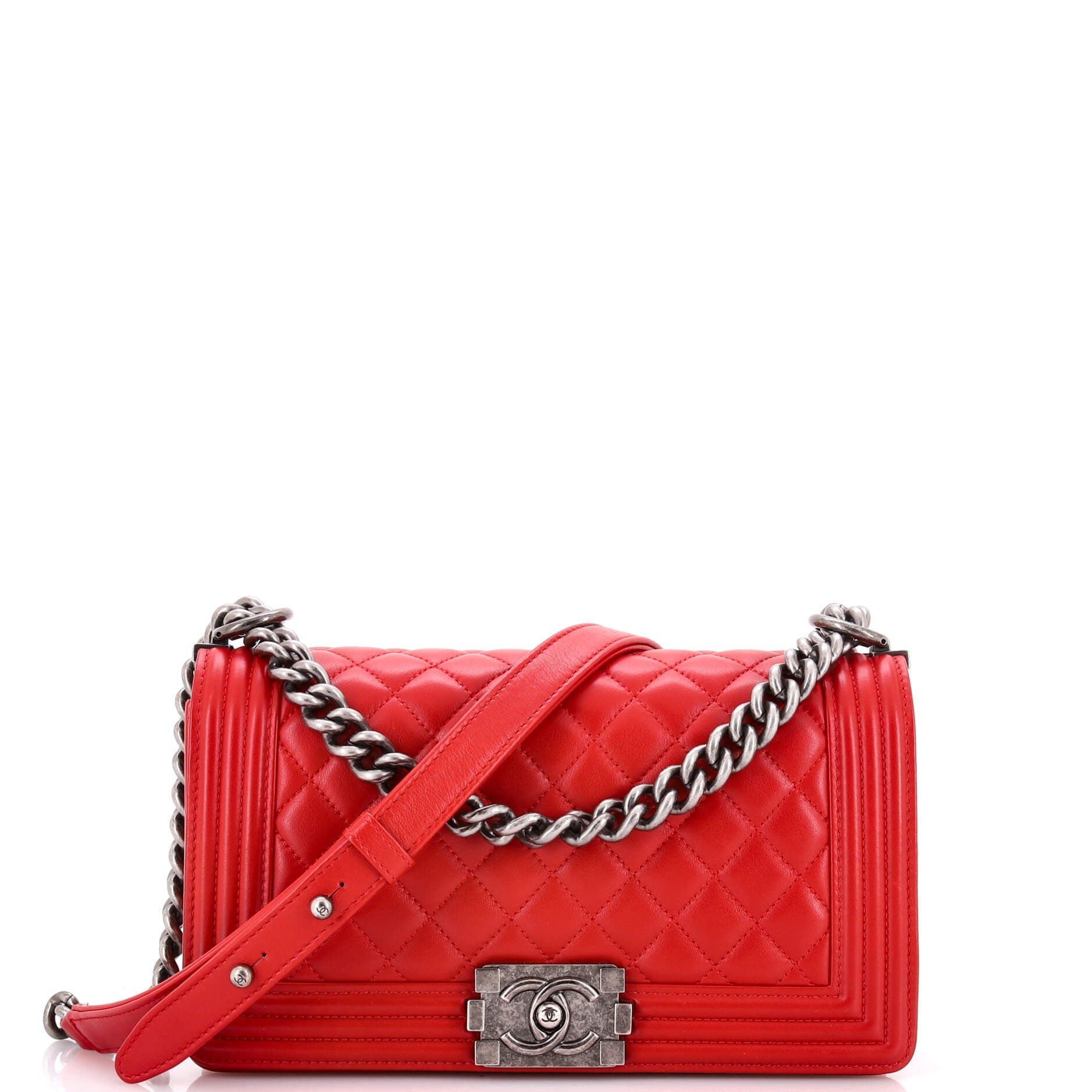 Boy Flap Bag Quilted Lambskin Old Medium