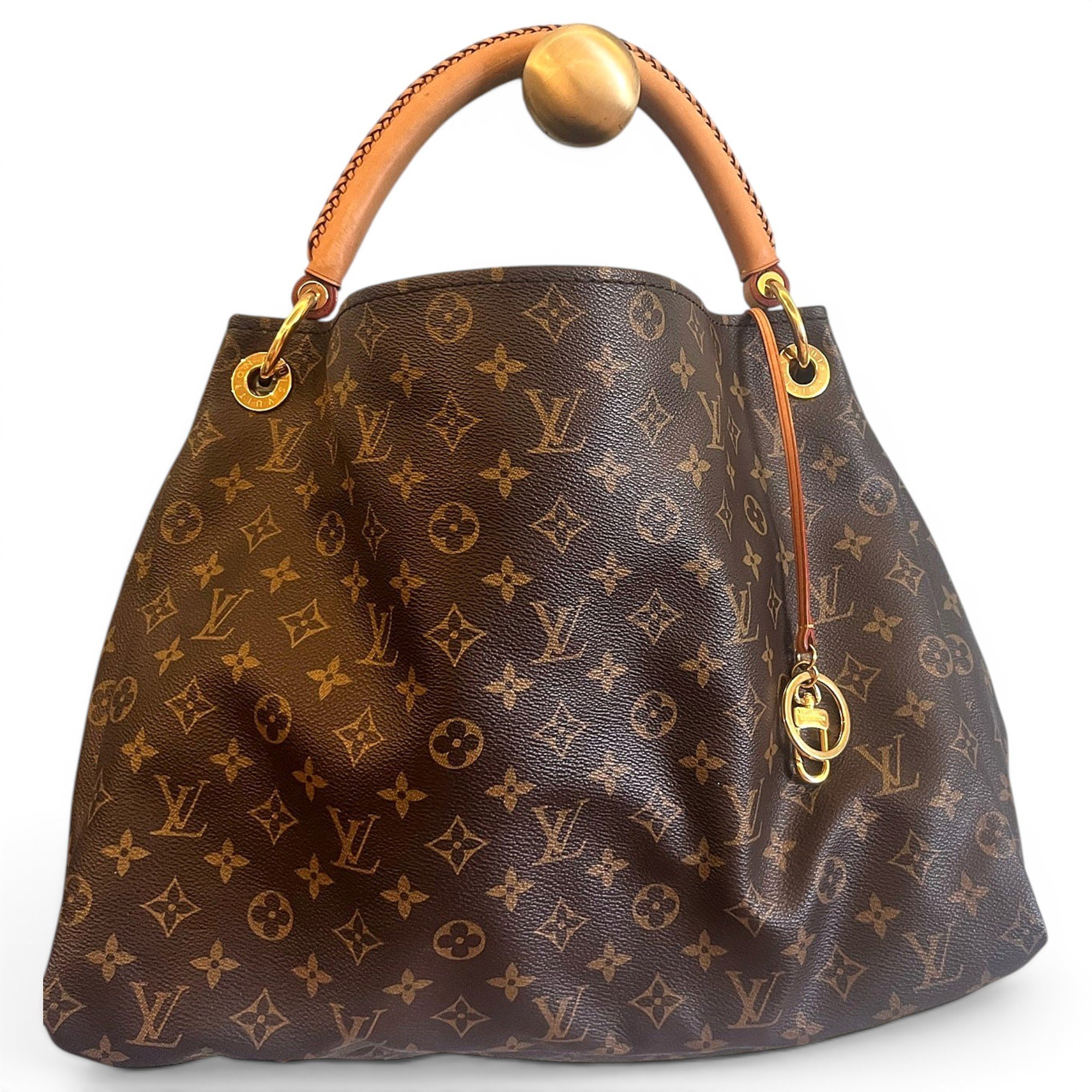 Artsy leather handbag