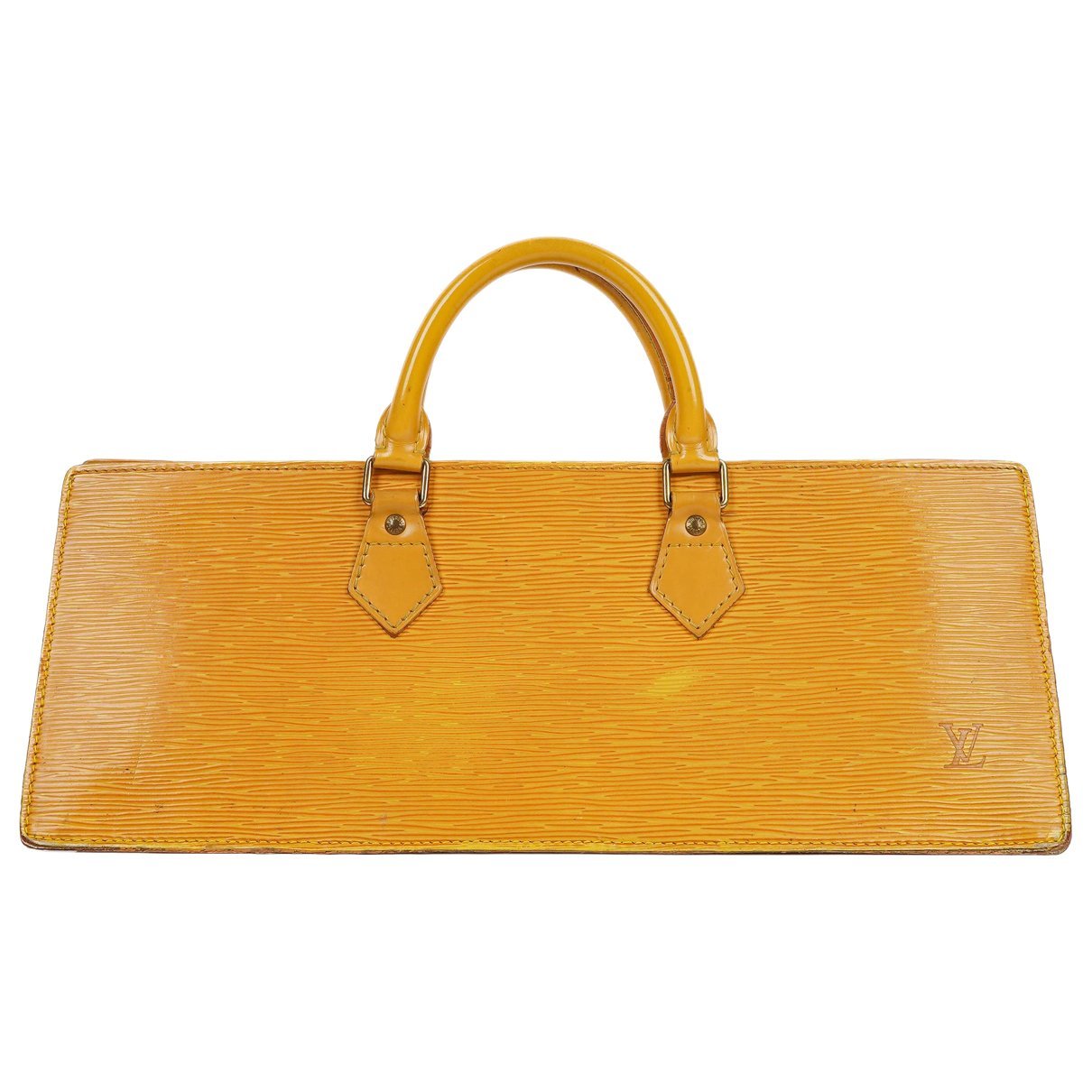 Triangle leather handbag