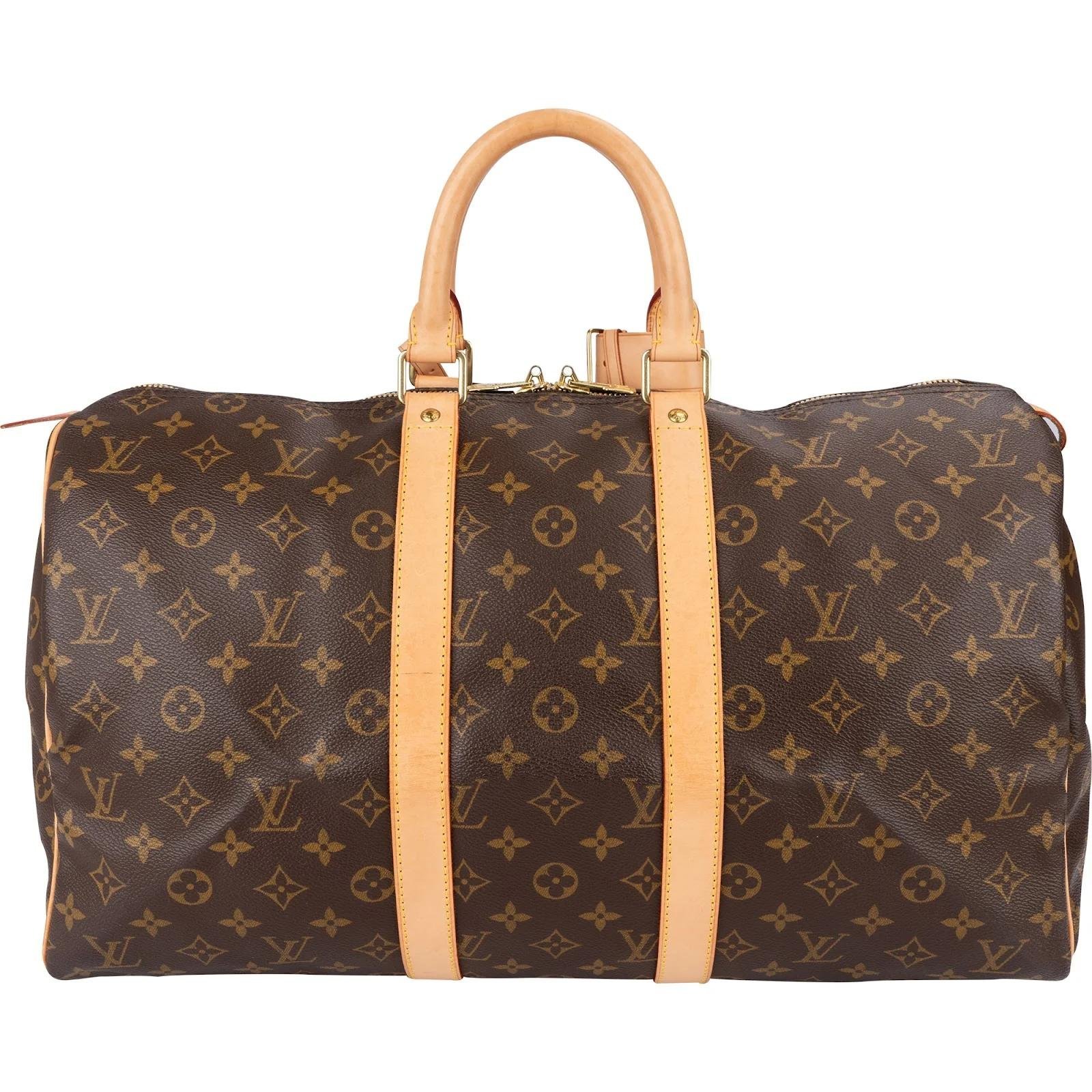 Keepall leather travel bag
