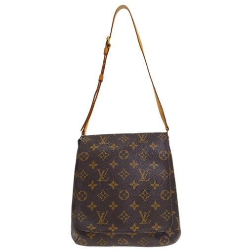 Musette cloth handbag