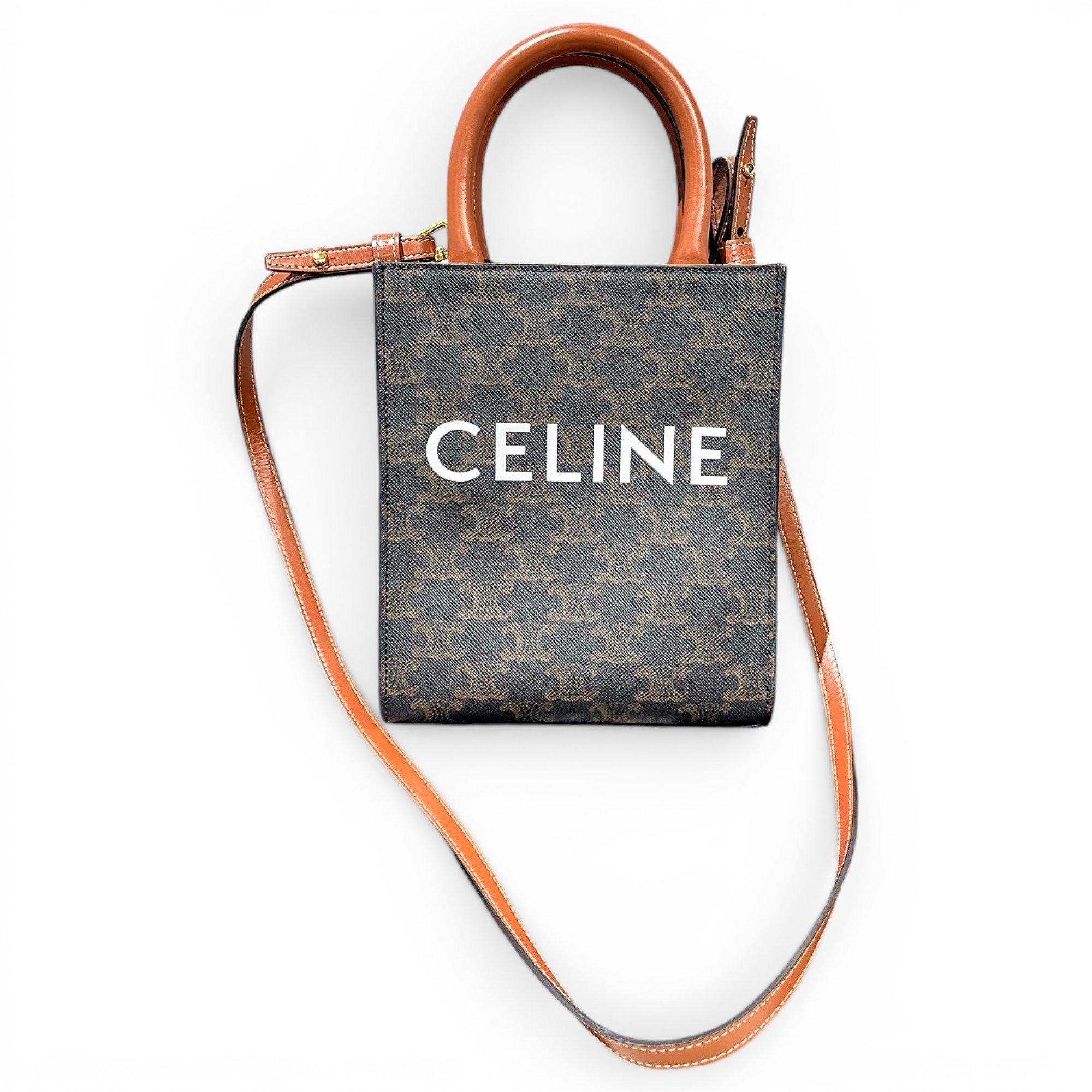 Cabas Vertical leather tote