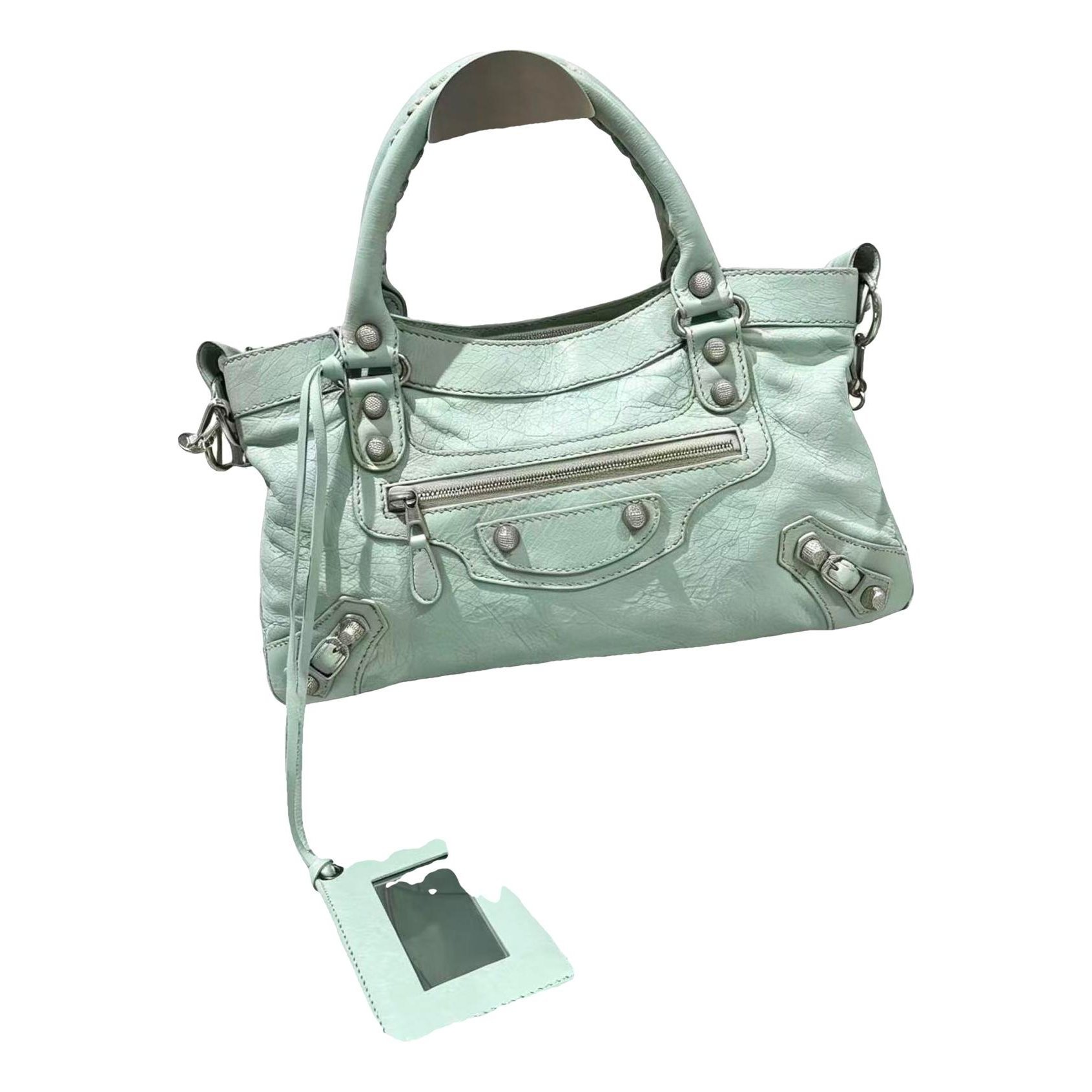 City leather handbag