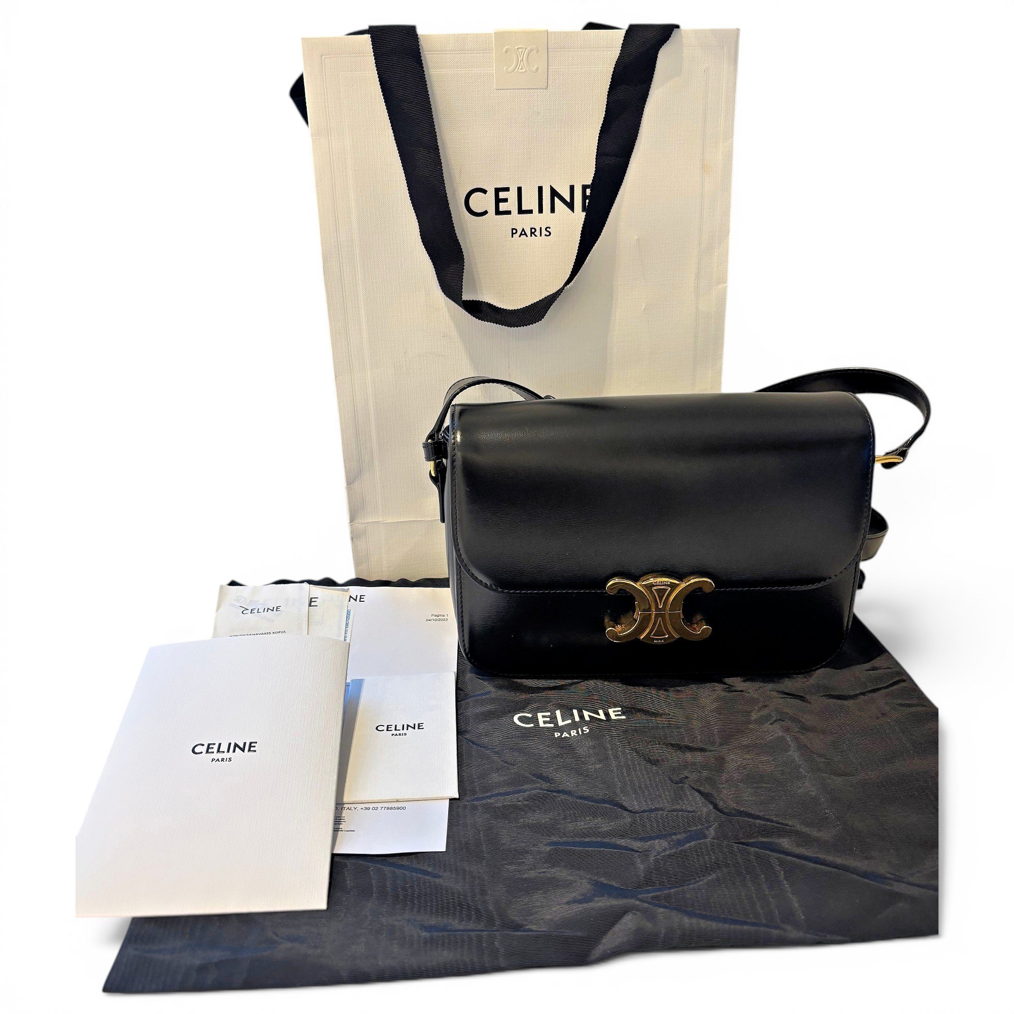 Triomphe pony-style calfskin crossbody bag