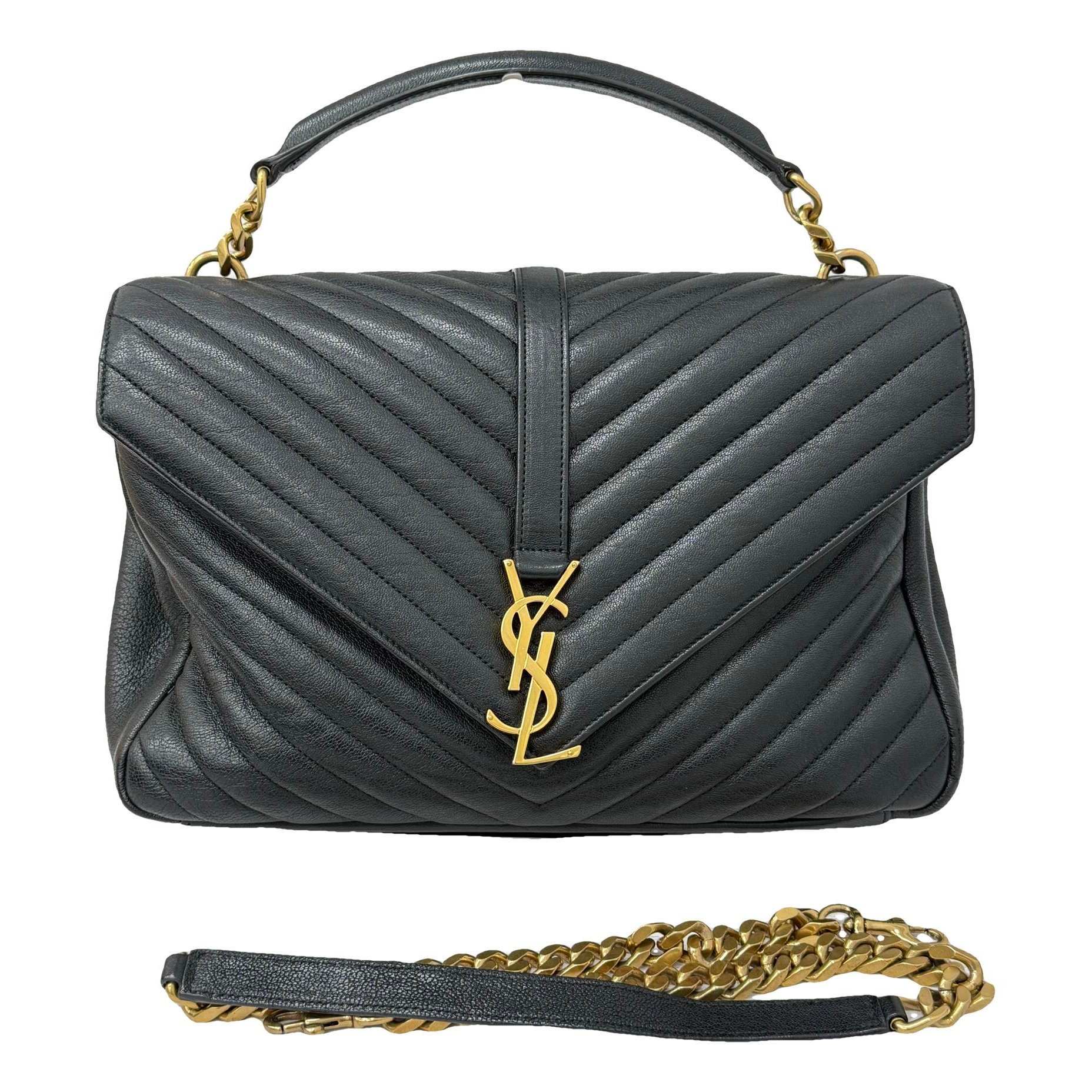 Collége monogramme leather handbag